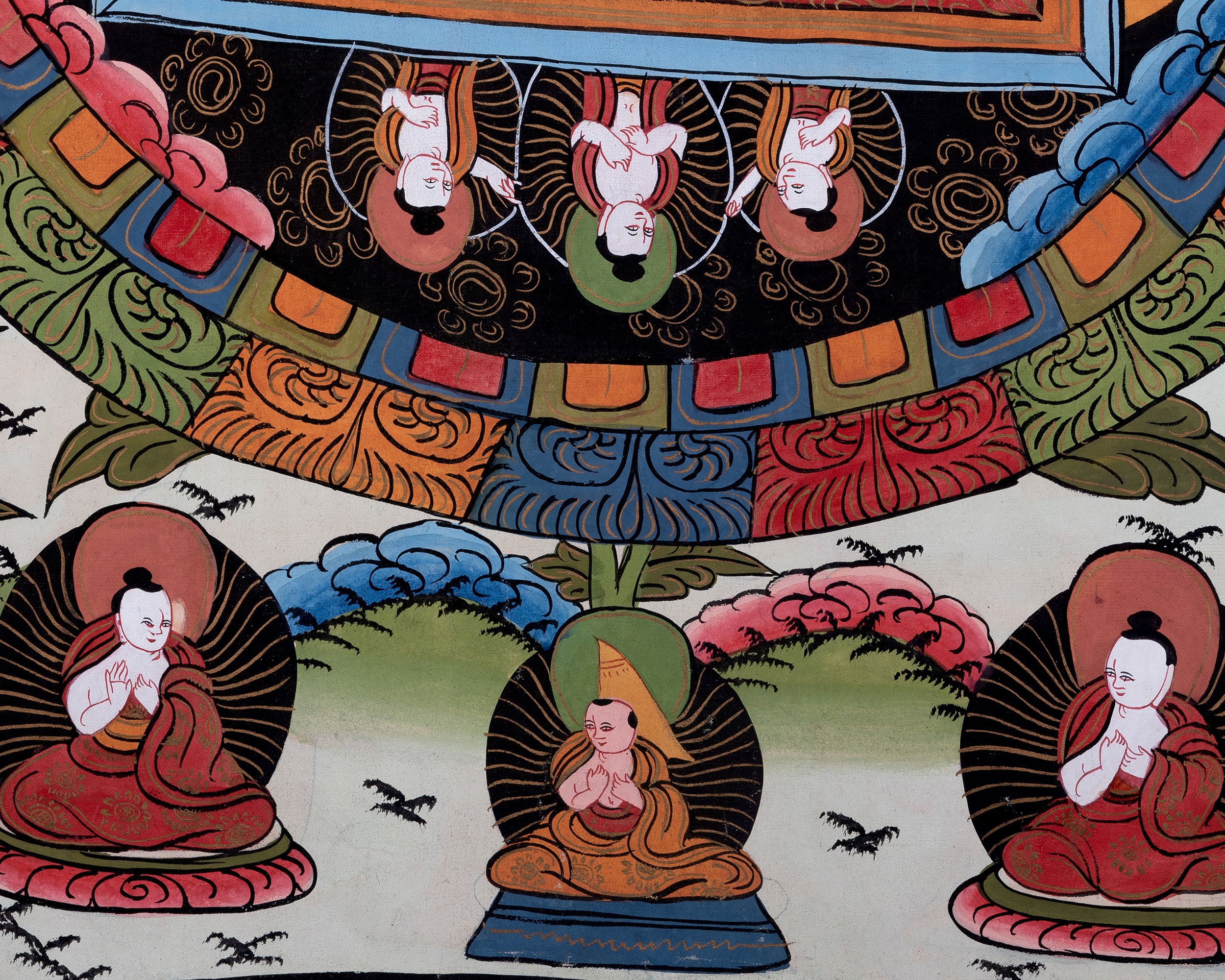 Three Mandala Thangka | Religious Buddhist Painting | Wall Decors