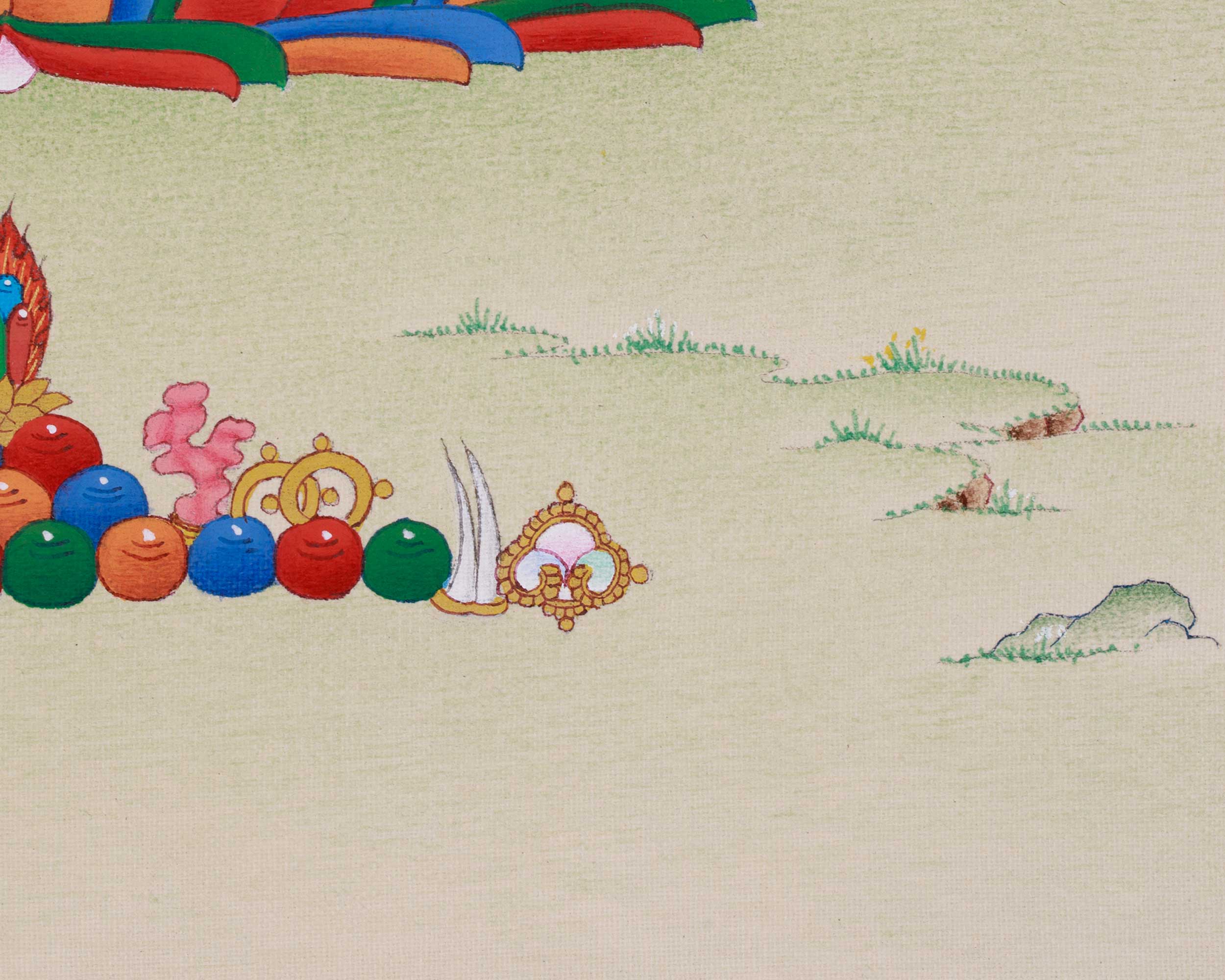 Sacred Tibetan Thangka of Vajrasattva | Symbol of Purity and Inner Cleansing
