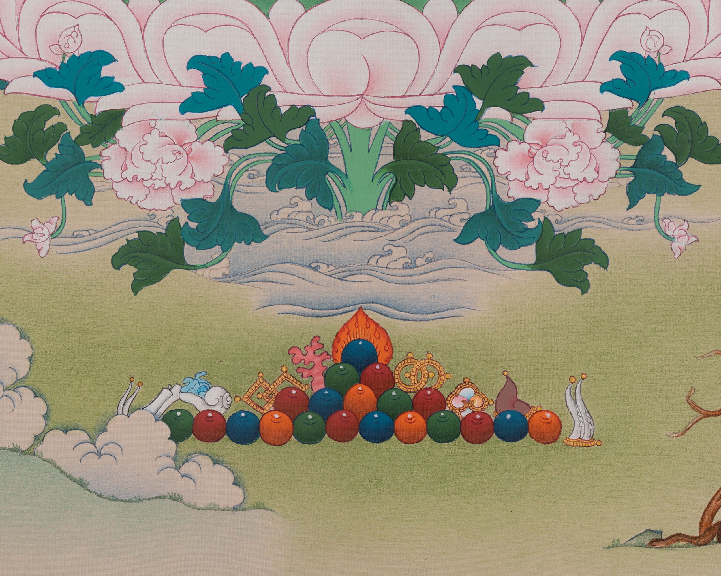 Hand-Painted Chenrezig Art | Compassion Bodhisattva Thangka | Avalokiteshvara Artwork