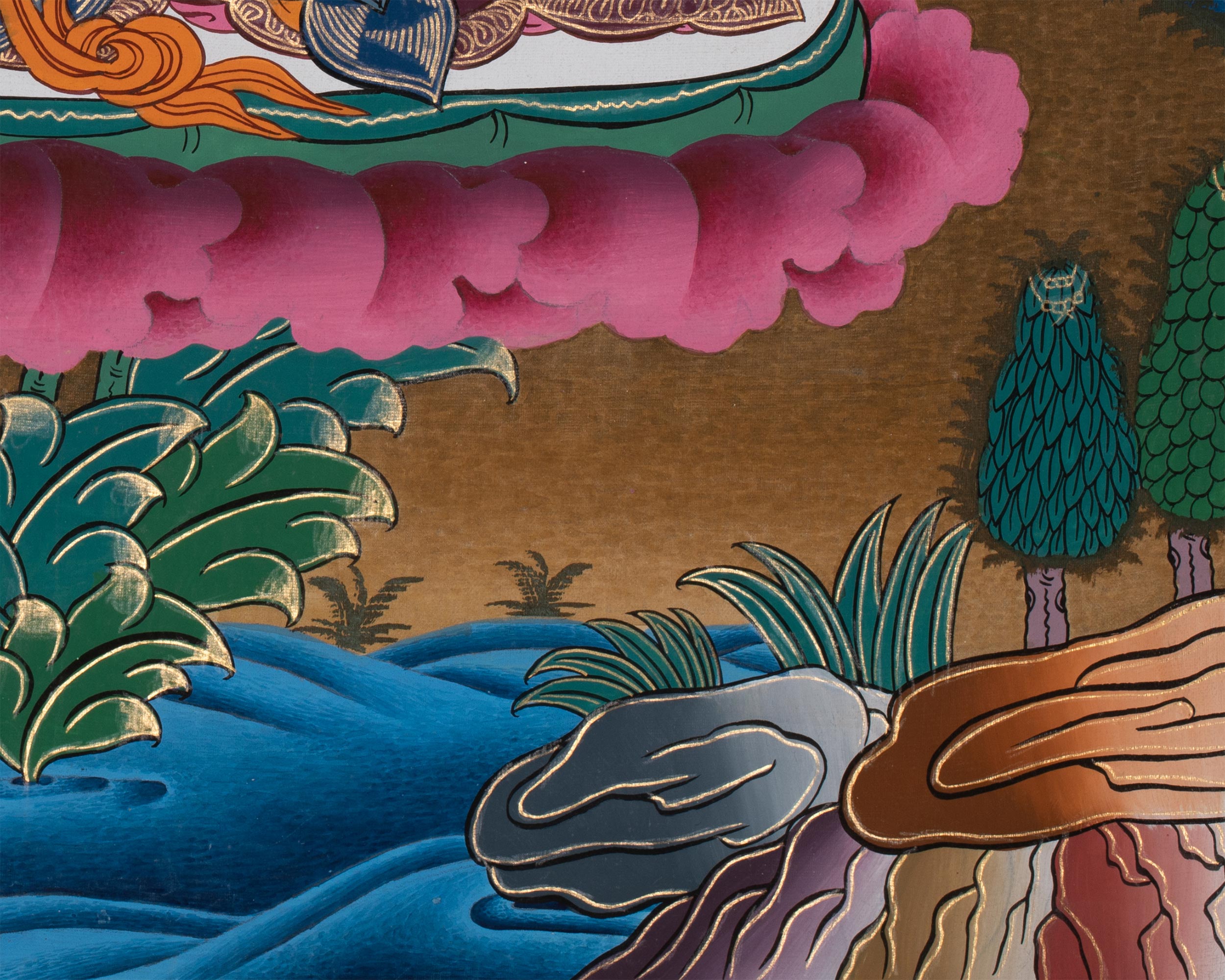 Manjushri, Buddha of Infinite Wisdom | Traditional Tibetan Thangka Art