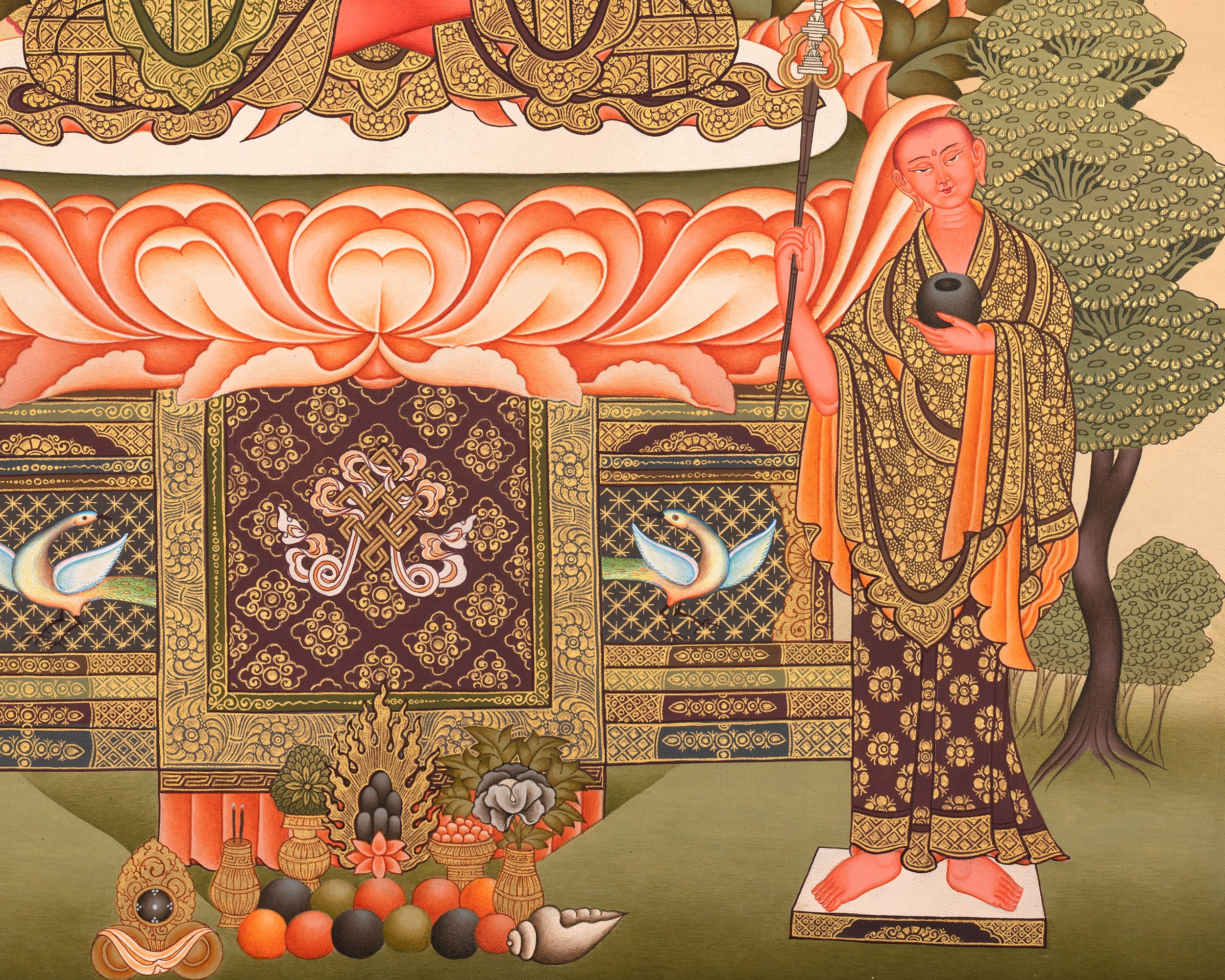 Pure Land Buddha Art | Amitabha Thangka for Clarity, and Liberation