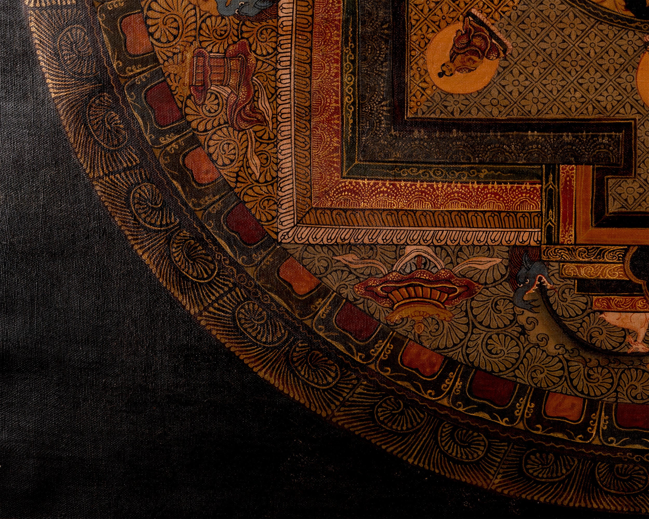 Amitayus Buddha Mandala | Traditional Tibetan Thangka | Wall Decors