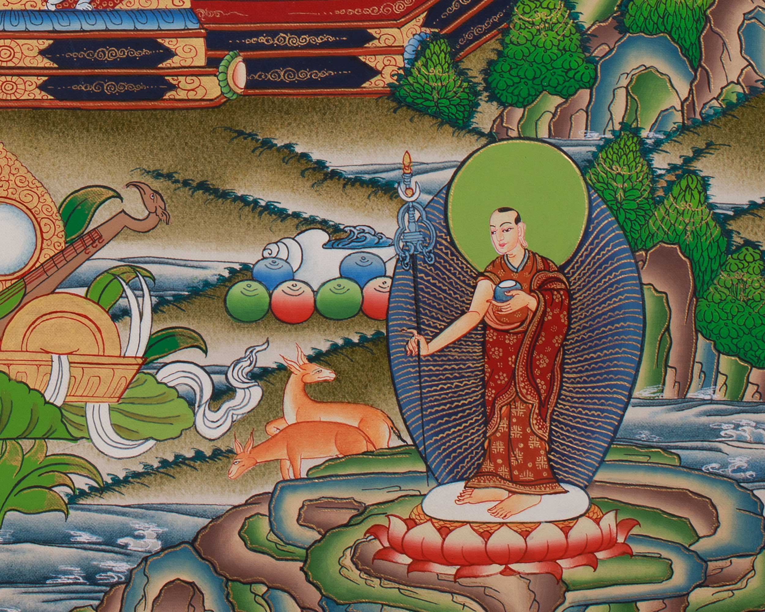 Seated Shakyamuni Buddha Thangka | Timeless Buddhist Art of Meditation and Awakening