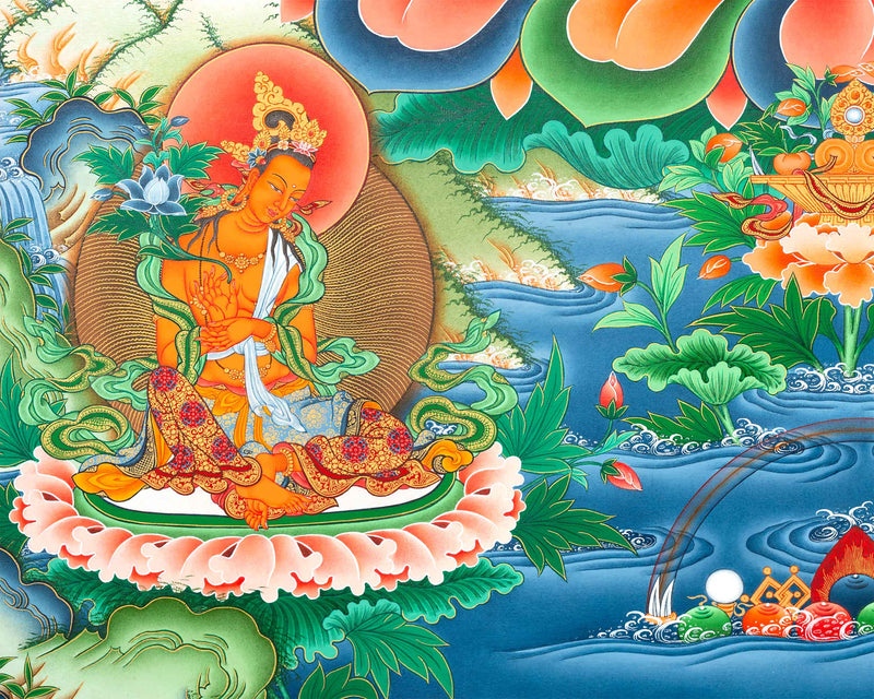 Mother White Tara Art Buddha On Print | Bodhisattva Of Compassionate Activity