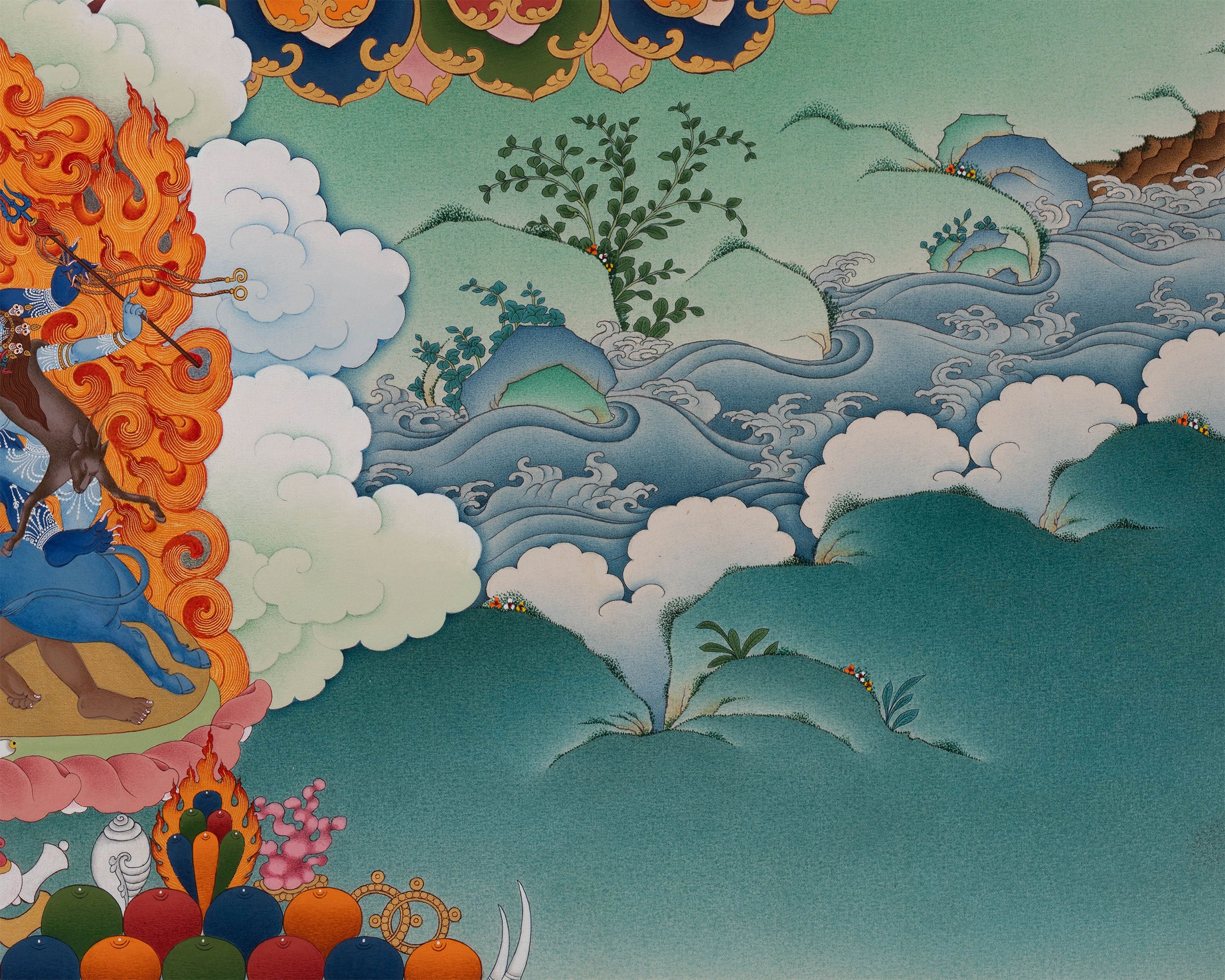 Yamantaka with Others | High Quality Thangka Print