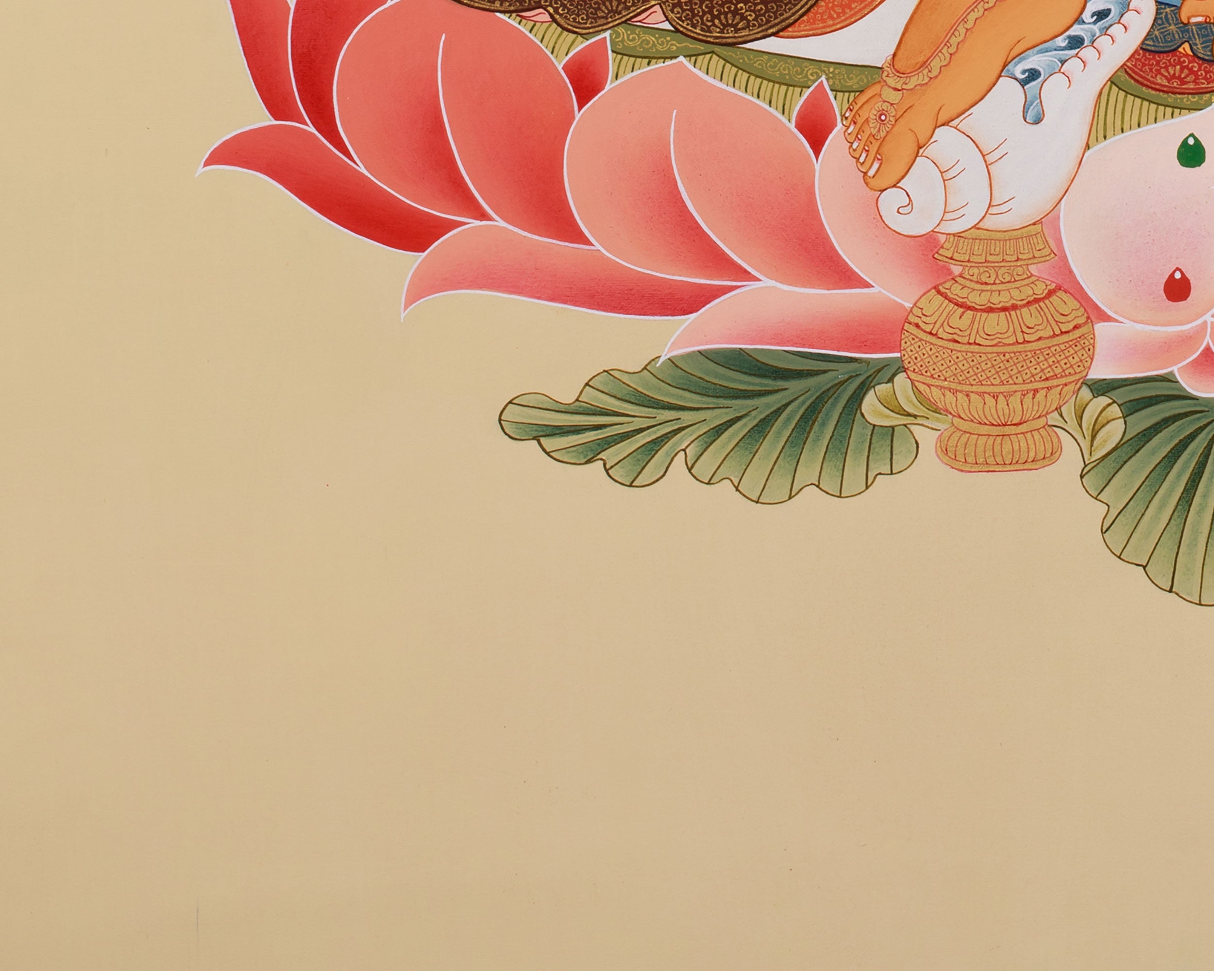 Kubera Deity Dzambhala Thangka | Tibetan Wealth Deity Art
