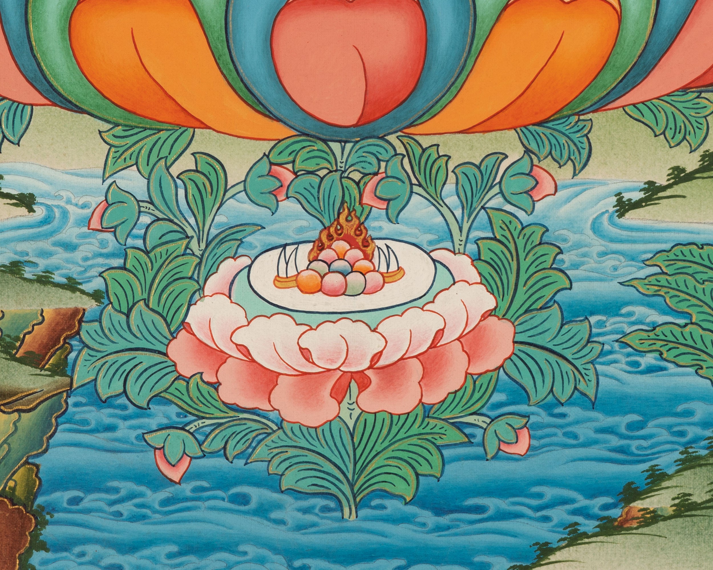 Quality White Tara Thangka | Traditional Buddhist Wall Hanging