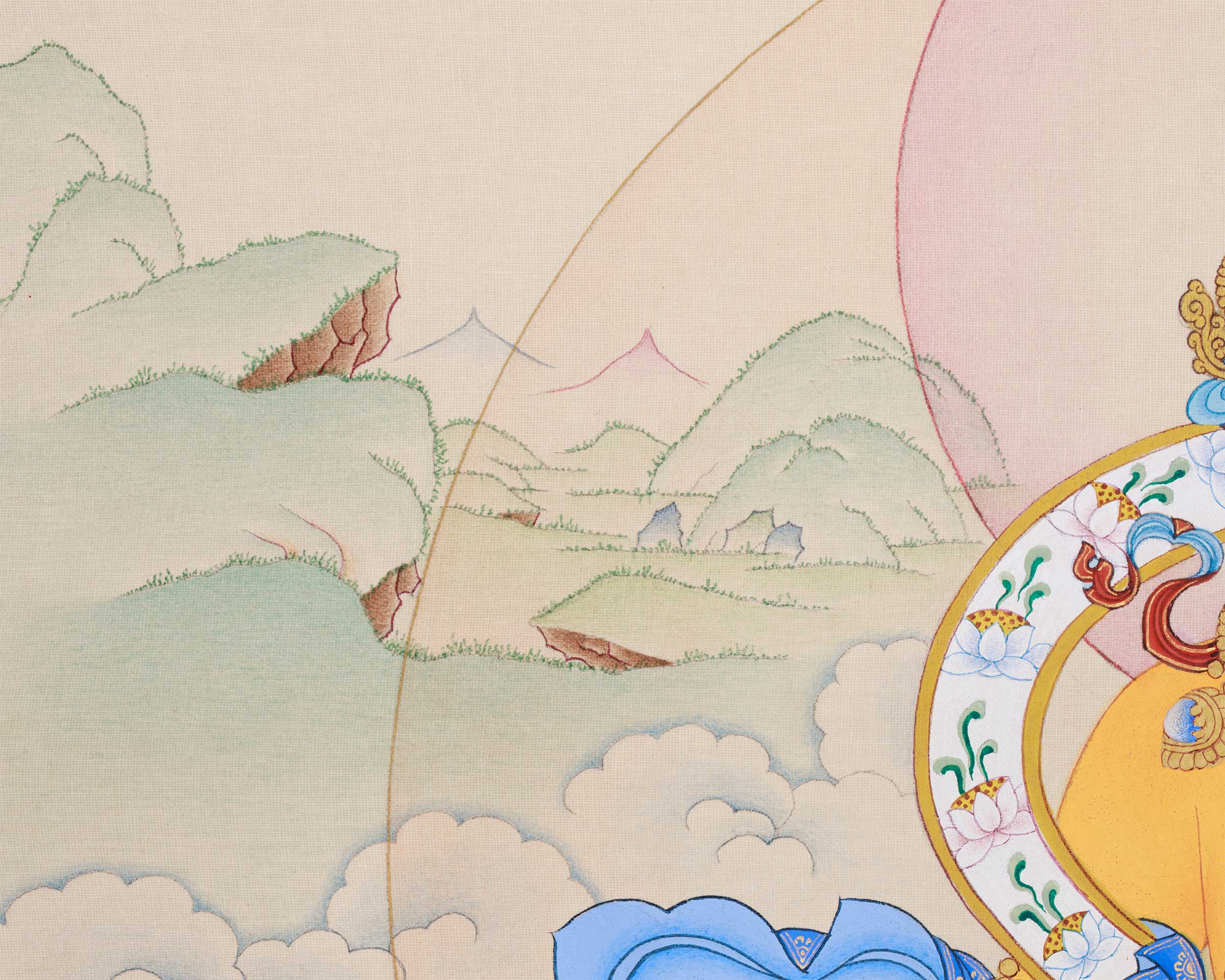 Traditional Jambhala Painting | The Prosperity God of Tibetan Buddhism