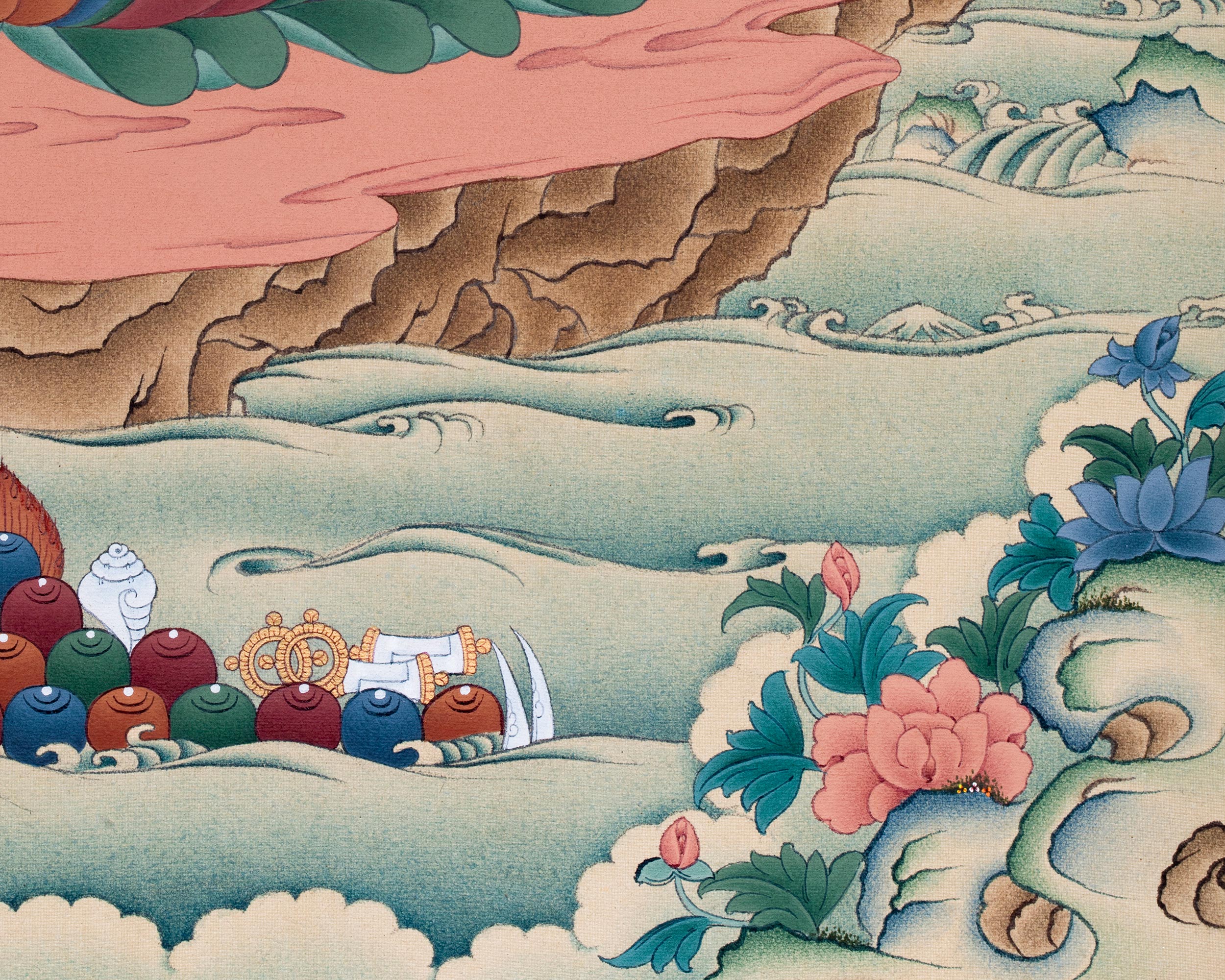 Thangka Print of Manjushri | Buddha of Wisdom | Digital Printing