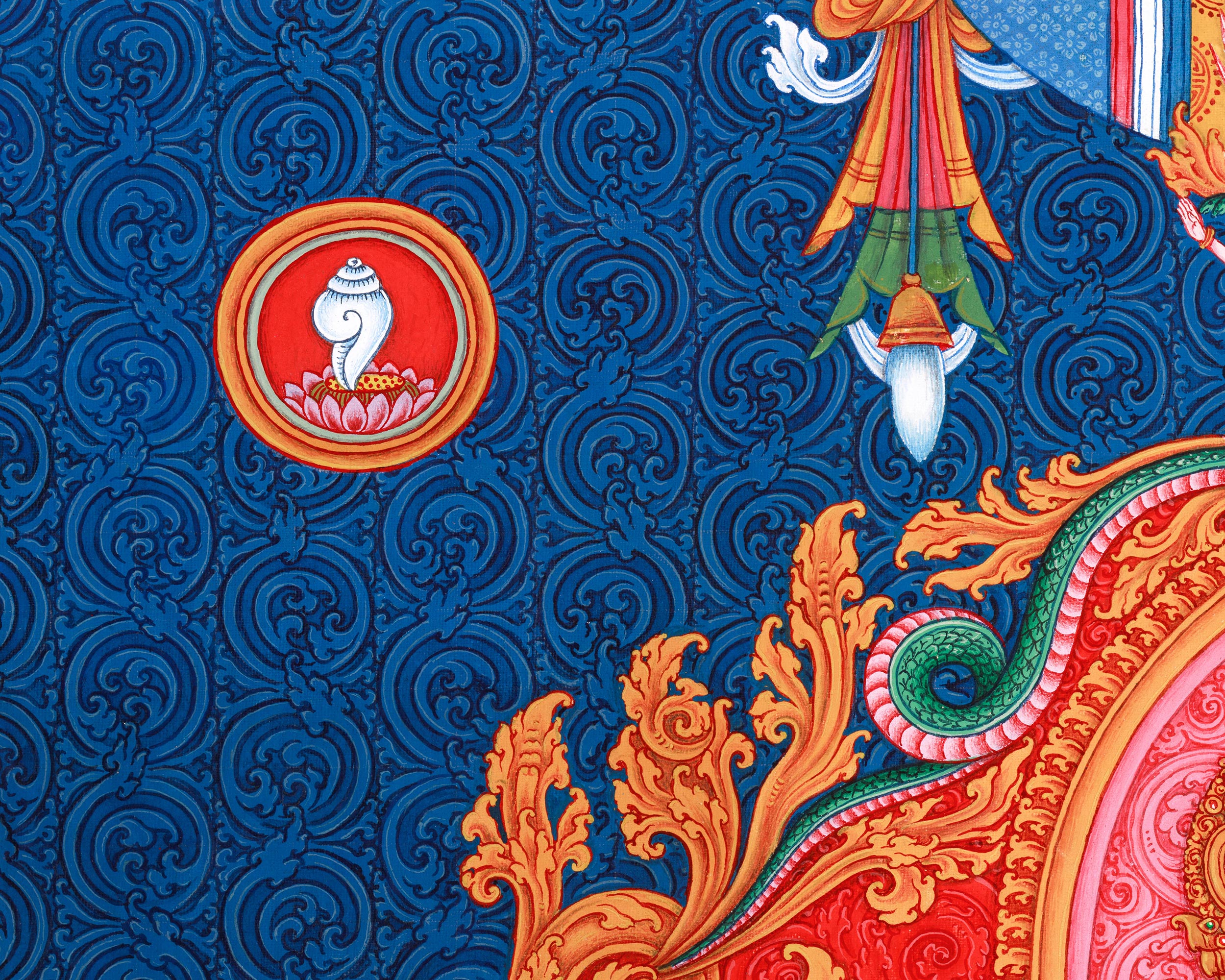 Amoghasiddhi Buddha Thangka Print | Buddha Giclee Canvas | Traditional Paubha Artwork