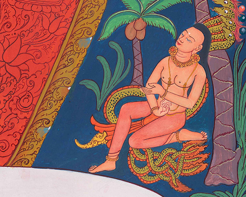 Handpainted Goddess White Tara Thangka | Tara of Seven Eyes | Meditation Art