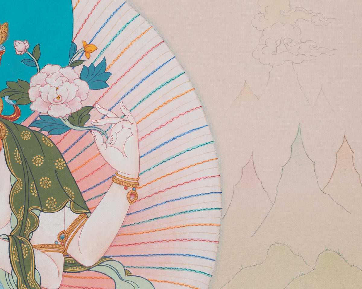 Spiritual Chenrezig Artwork | Avalokitasvara Bodhisattva Thangka
