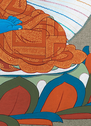Blessings of the Medicine Buddha | Hand-Painted Tibetan Thangka Painting | Spiritual Wall Hanging Decor