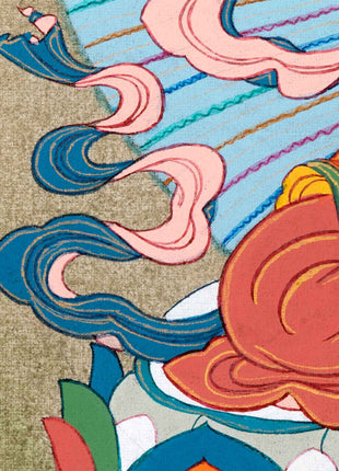 Vajrasattva Thangka in Authentic 24K Gold | Traditional Dorsem Painting | Buddhist Thangka Art