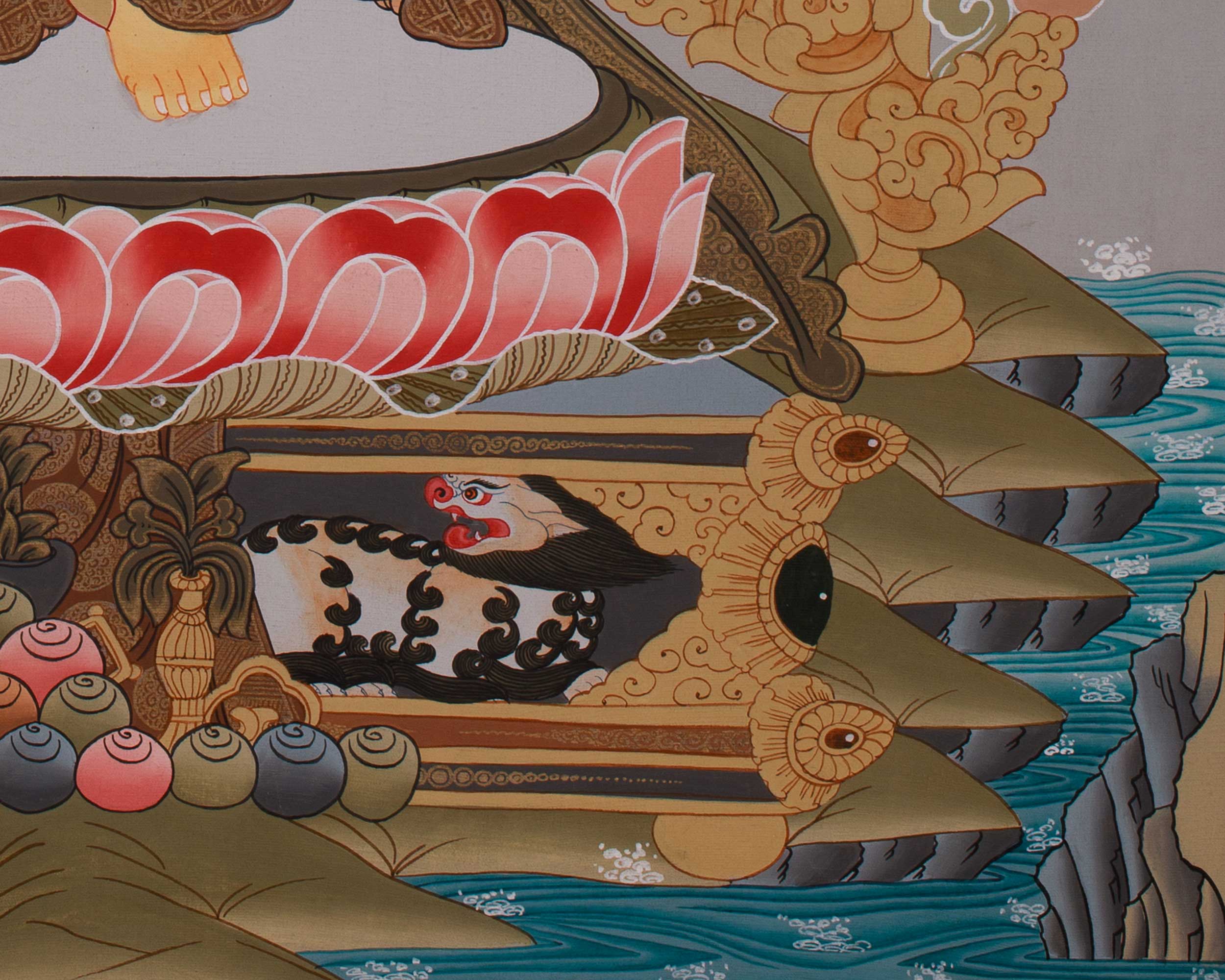 Tibetan Thangka Of Maitreya Buddha | Future Buddha