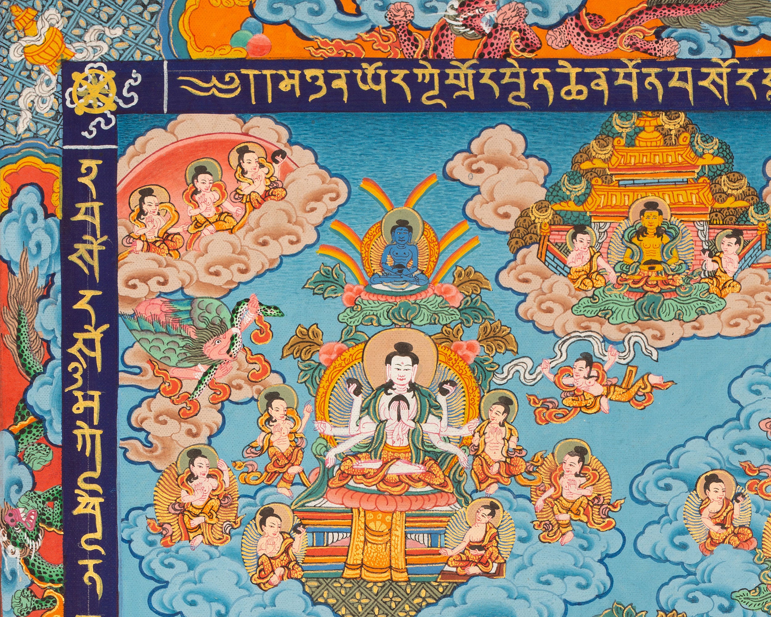 Amoghasiddhi Buddha Mandala Thangka | Meditation Mandala Painting