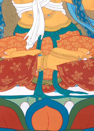 Manjushri Buddha | Handpainted Buddha Thangka Art