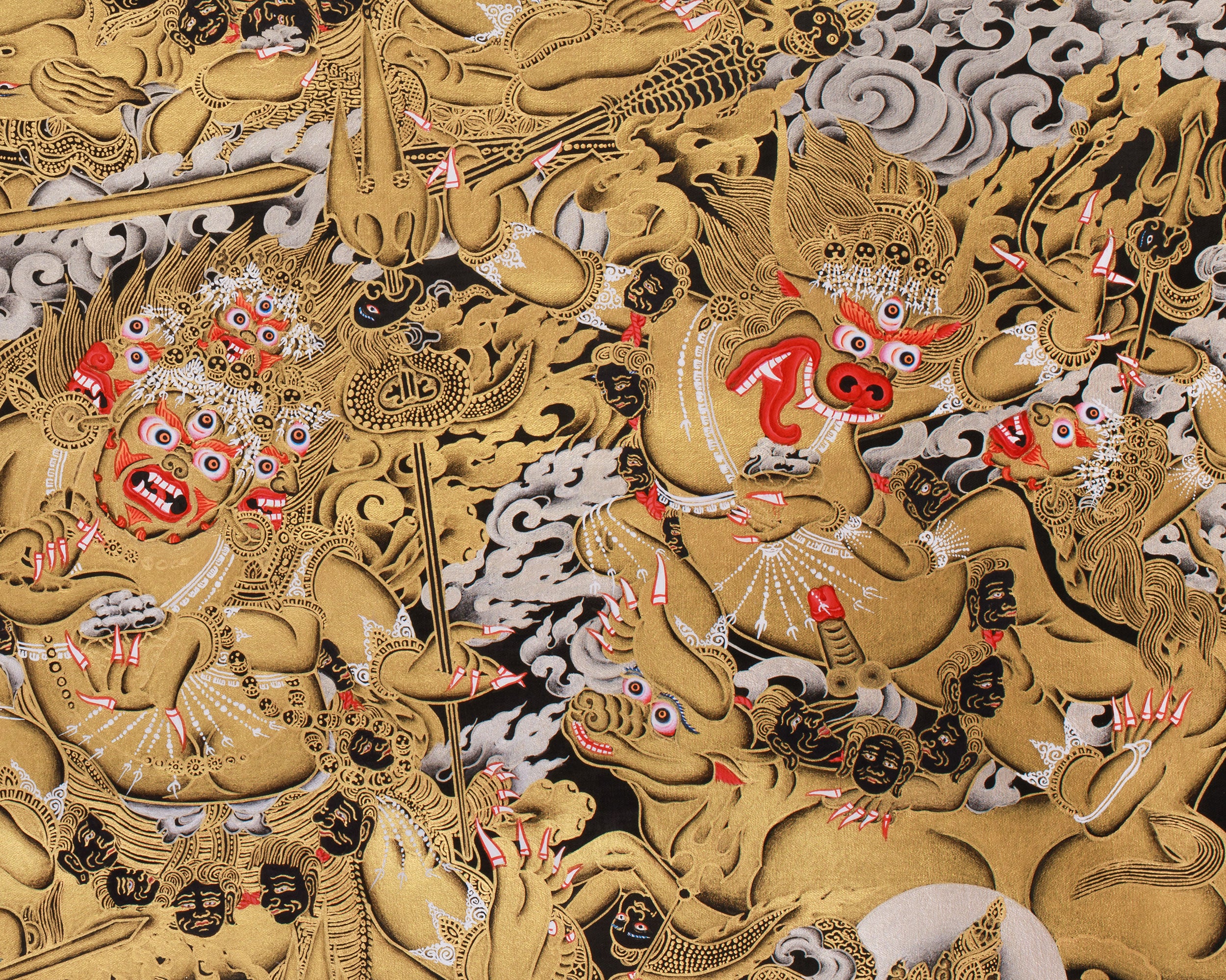 Golden Fury, Wrathful Mahakala Protector | Guardian of Spiritual Enlightenment