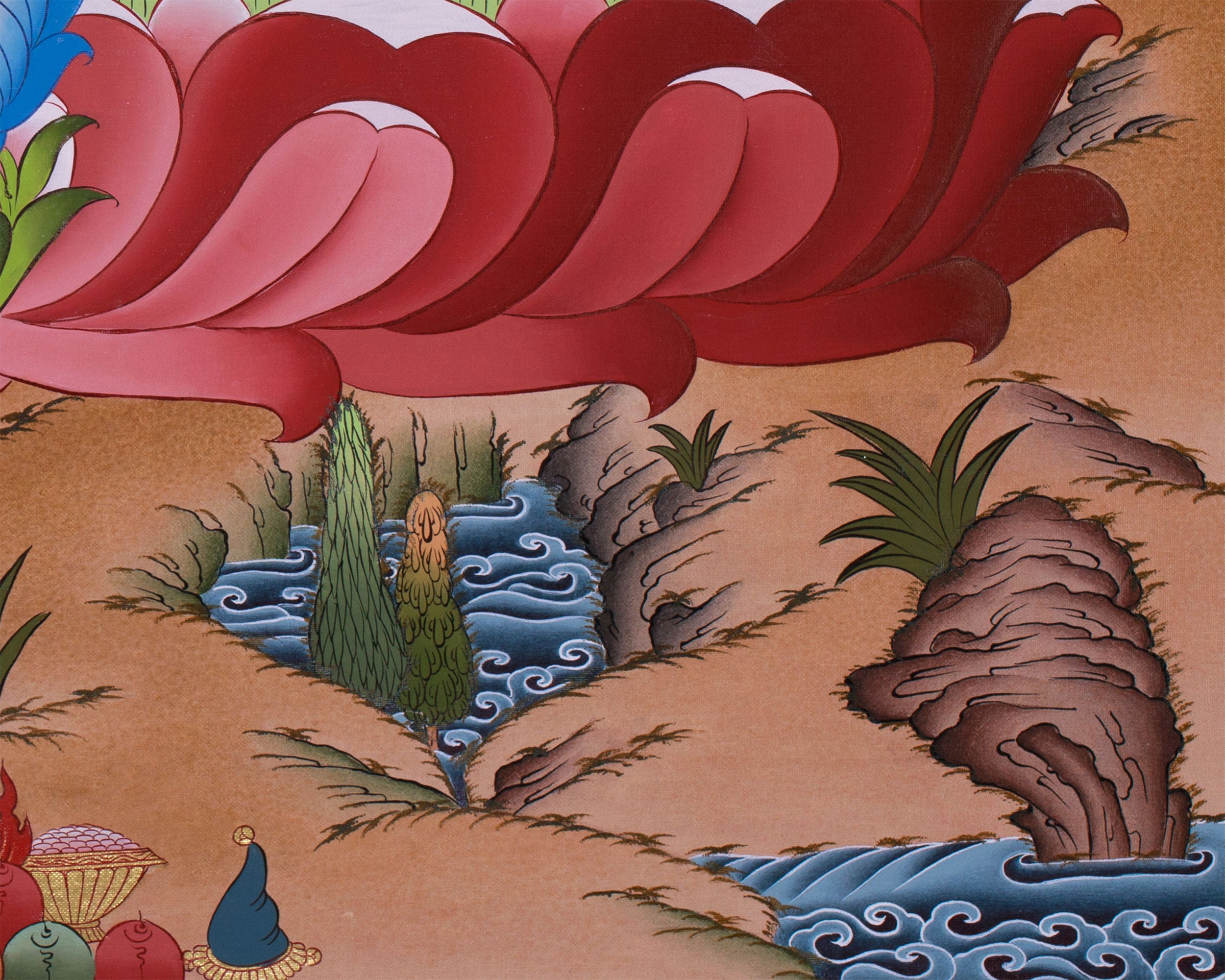 Original Buddhist Dzambhala Painting | God of Wealth and Abundance