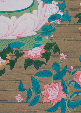 Hindu Goddess Saraswati Thangka | Wisdom & Knowledge Blessing