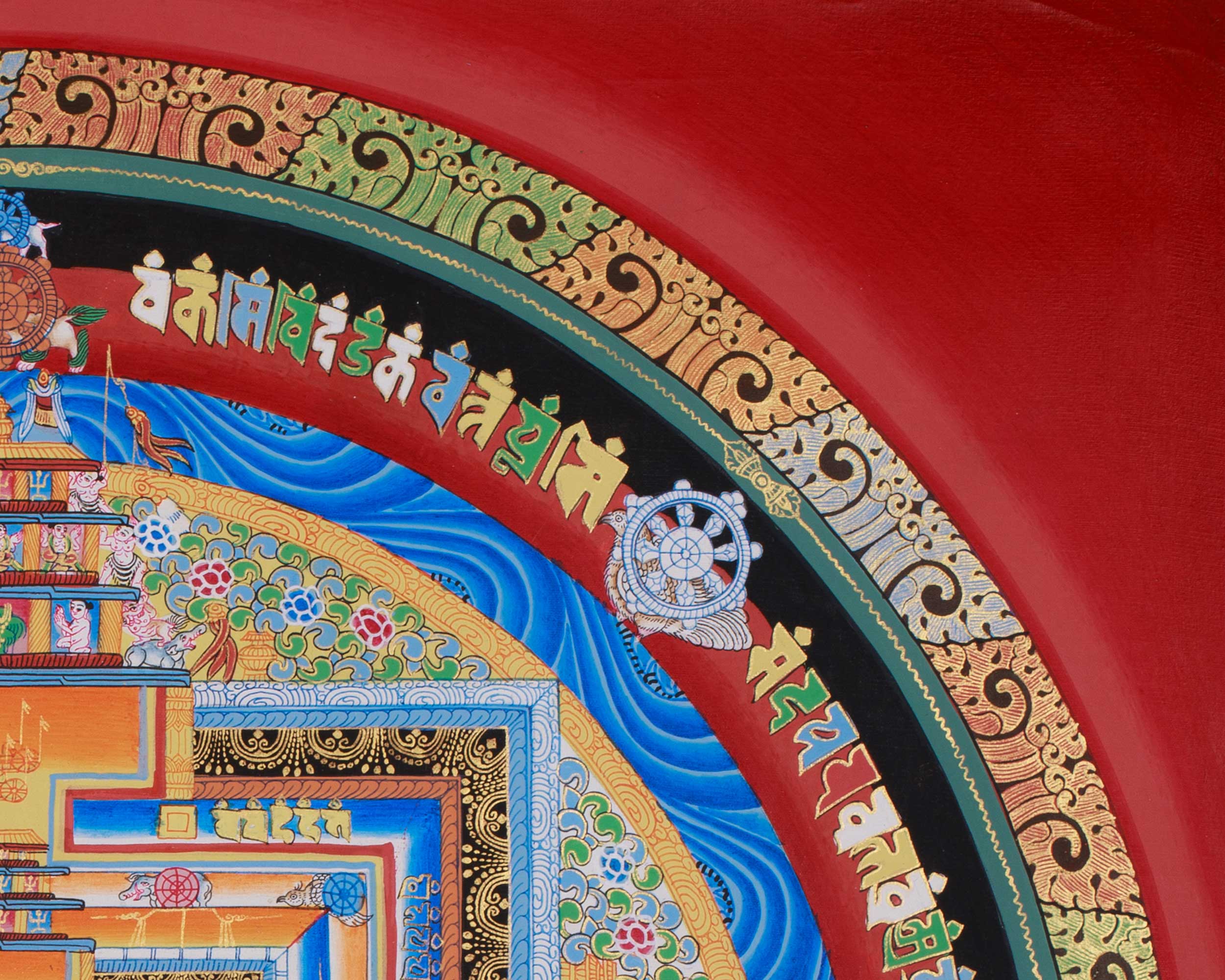 Himalayan Kalachakra Mandala Artwork | Wheel of Time Thangka