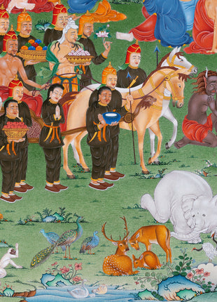 Maha Parinirvana Giclee Canvas Print | The Moment of Liberation