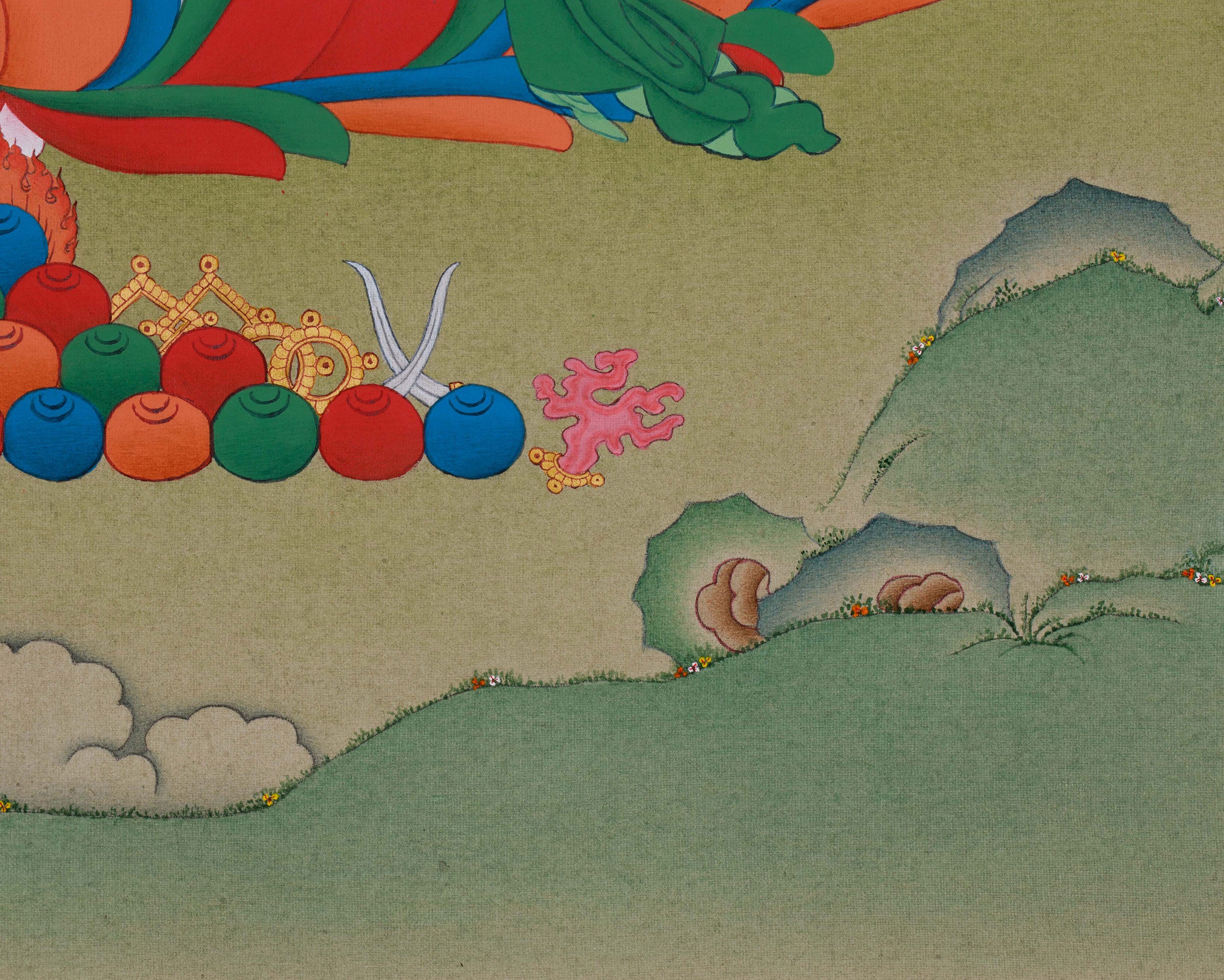 Sacred Mitrupa Thangka | Embodiment of Mirror-like Wisdom in Buddhist Art