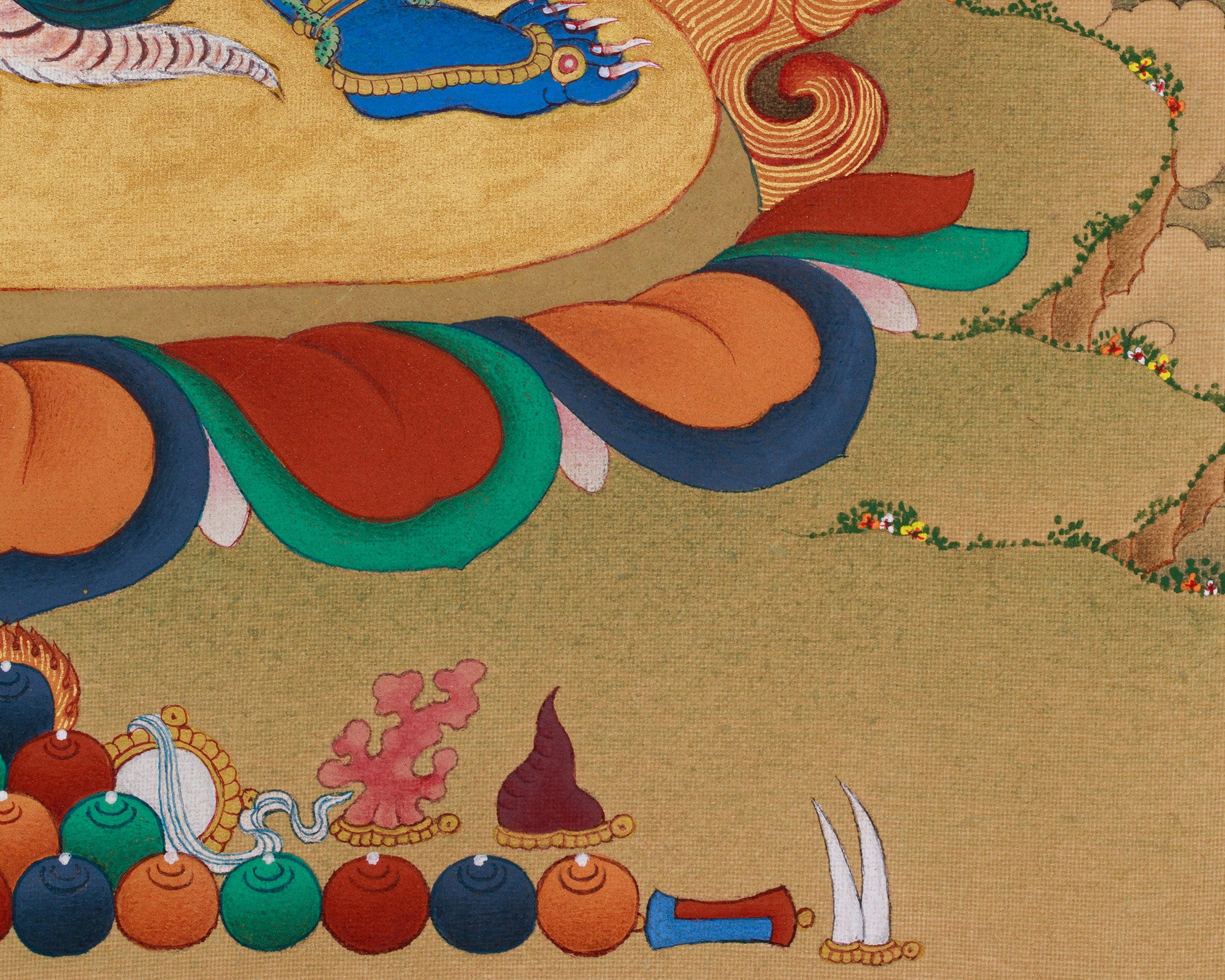 Protector of Dharma Vajrapani Thangka | Buddha's Protector