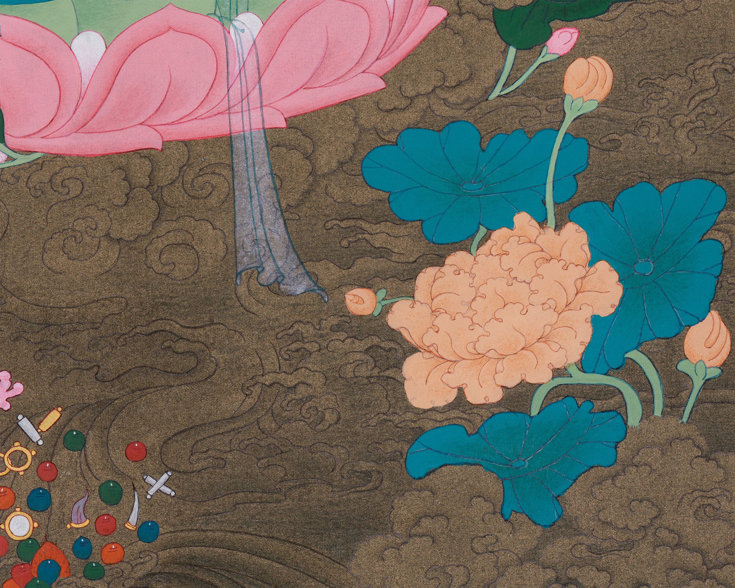 Traditional Green Tara Thangka | Buddhist Art of Compassion and Swift Protection
