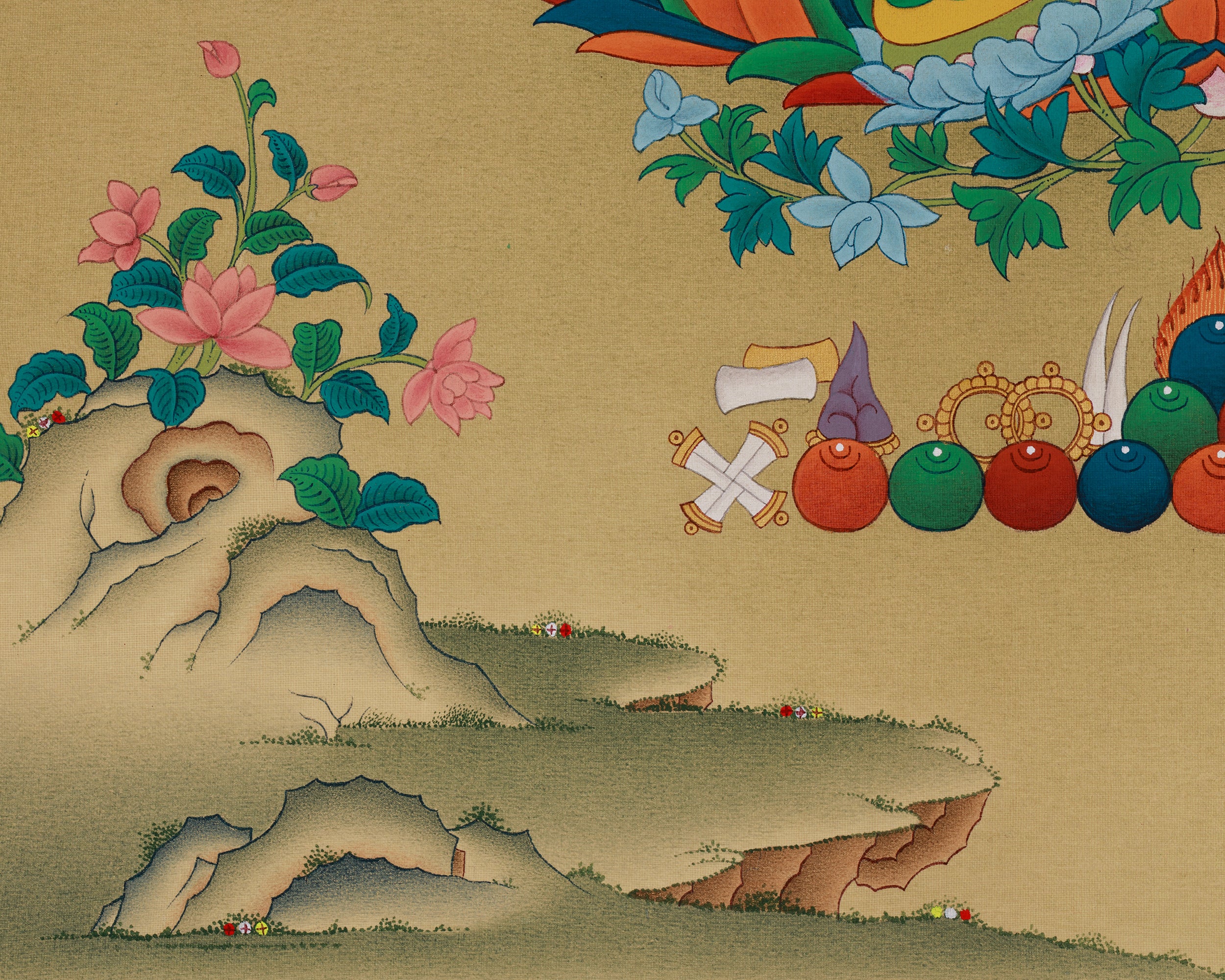 Buddhist deity Green Tara Thangka | Bodhisattva of Compassion and Liberation
