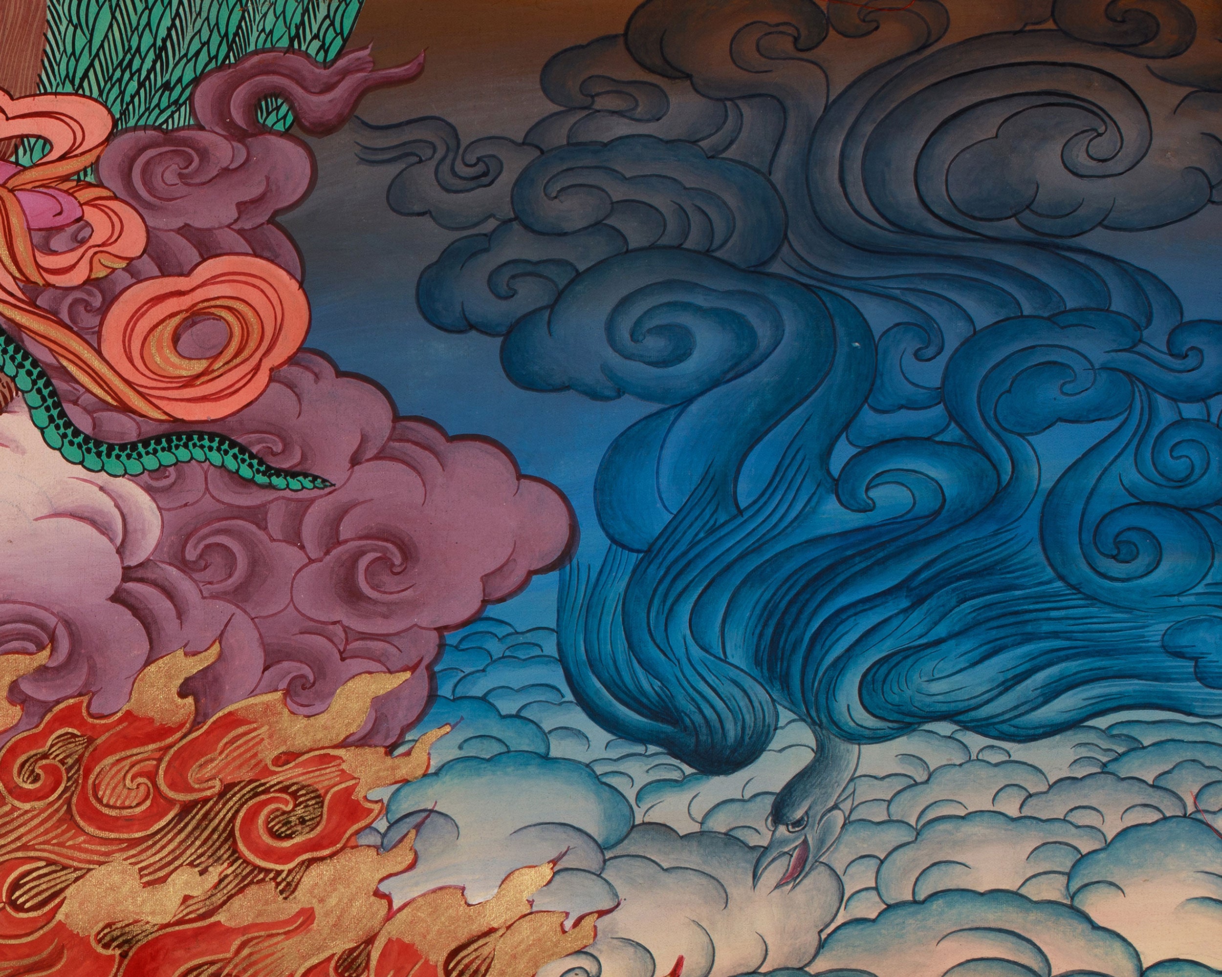 Tibetan Wrathful Deity Vajrapani | Guardian of Power and Strength
