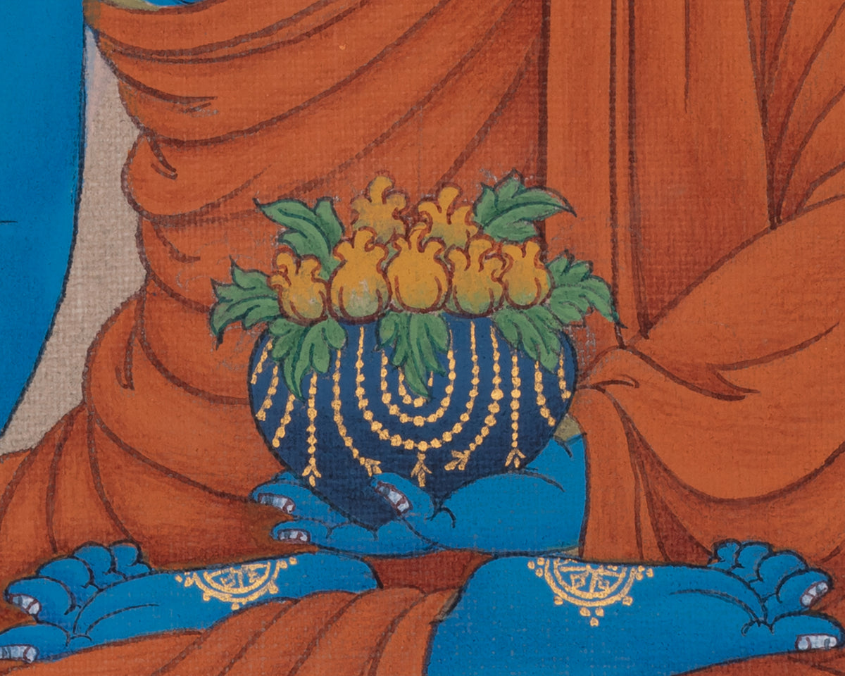 Medicine Buddha Thangka Painting | Healing Deity