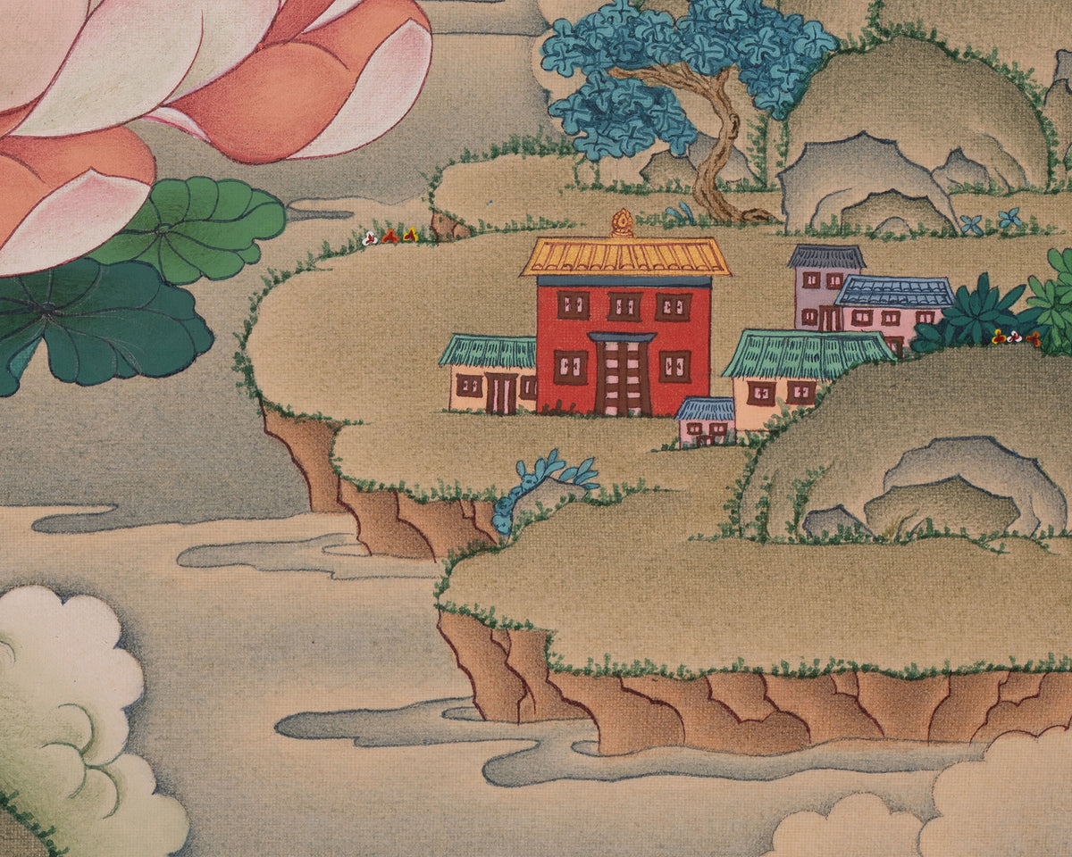 Chenrezig Thangka Painting | Sacred Tibetan Art of Infinite Compassion