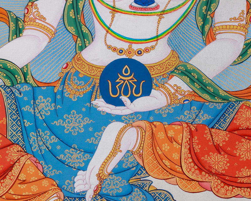 Magnificent Thangka Print of Goma Devi | Dakini Thangka for Practice