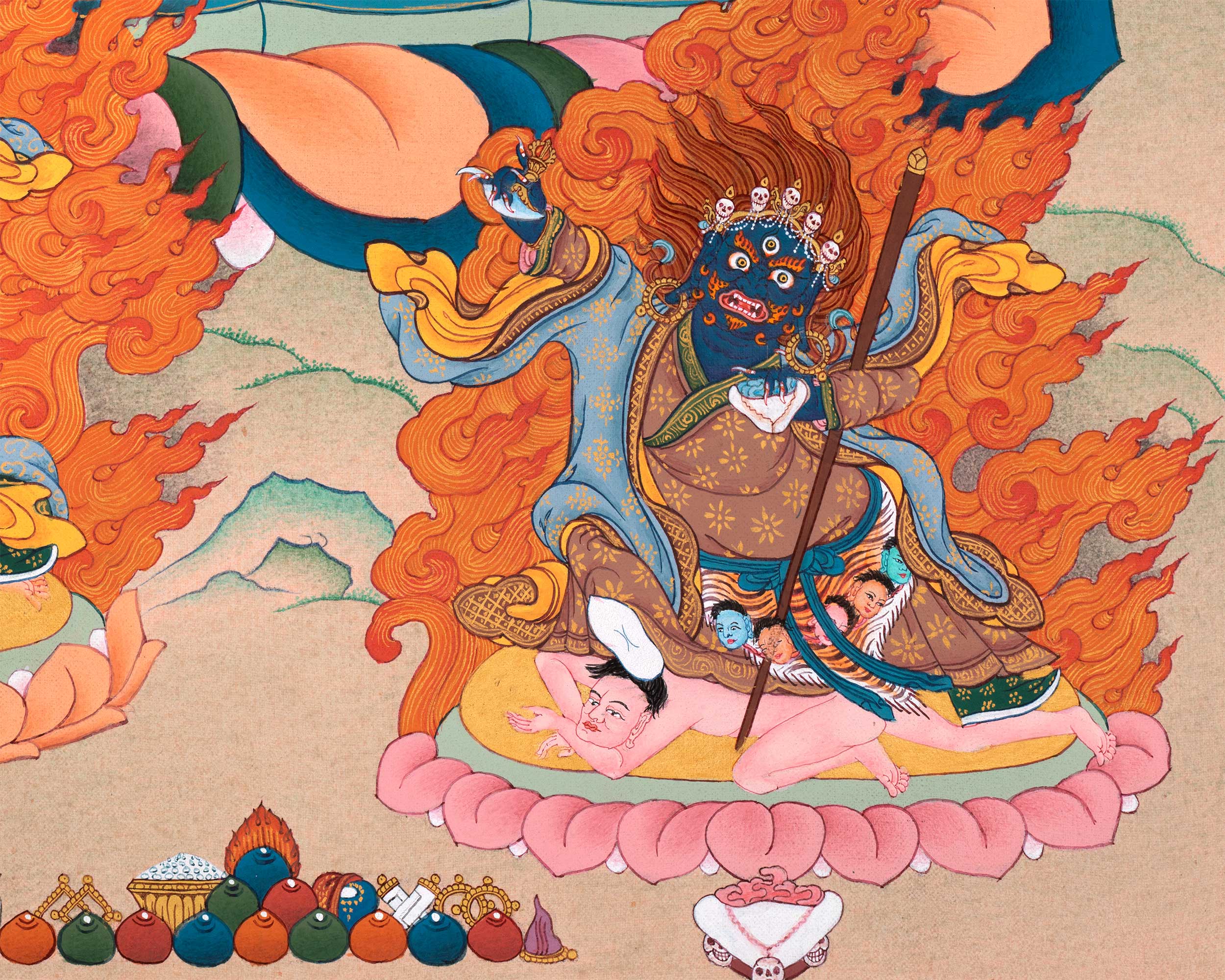 Mother Sitatapatra Thangka: Protector Dakini