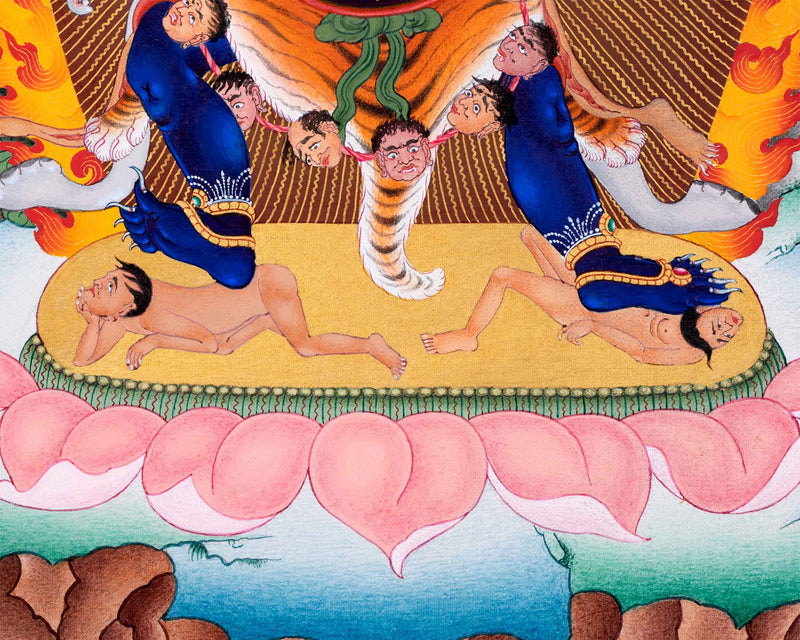 Mystical Vajranakhi Thangka | Wrathful From of Vajrayogini | Tibetan Art of Powerful Deity