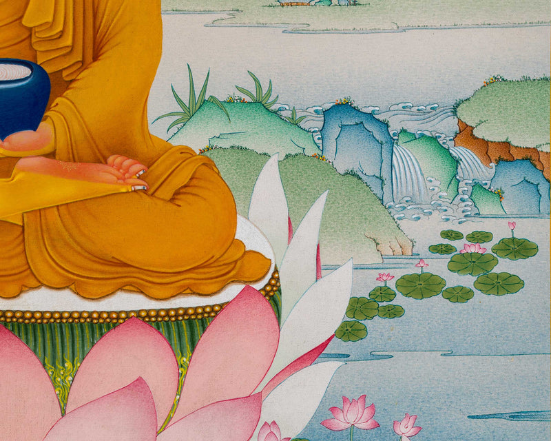 Uniquely Painted Shakyamuni Thangka