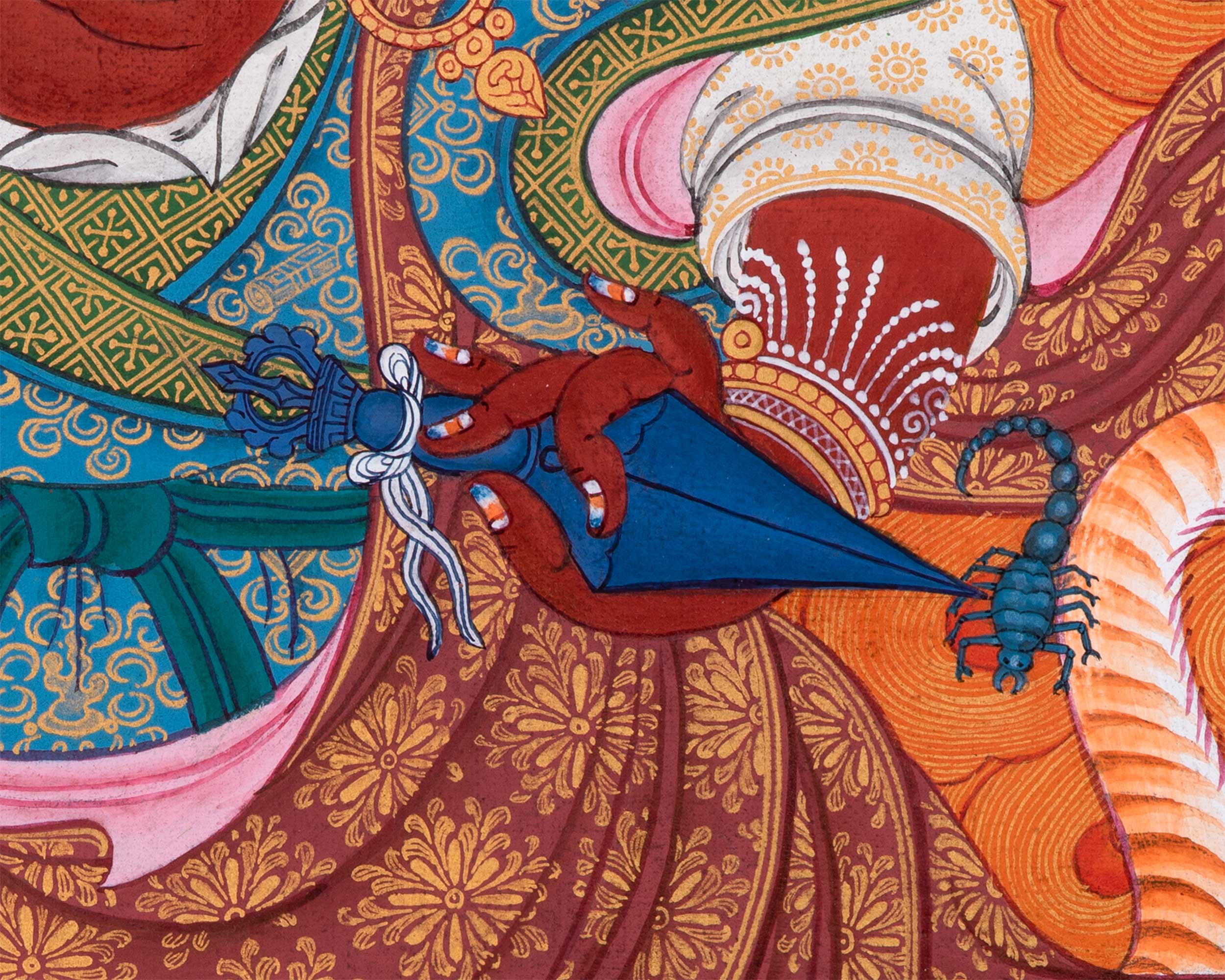 Dorje Drollo Thangka Print | The Thunderbolt Guardian | Digital Print Of Wrathful Compassion