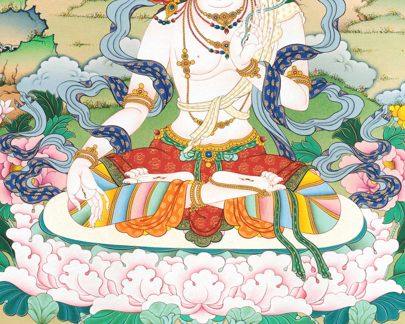 Amitayus-White Tara- Namgyalma Three Thangka Set