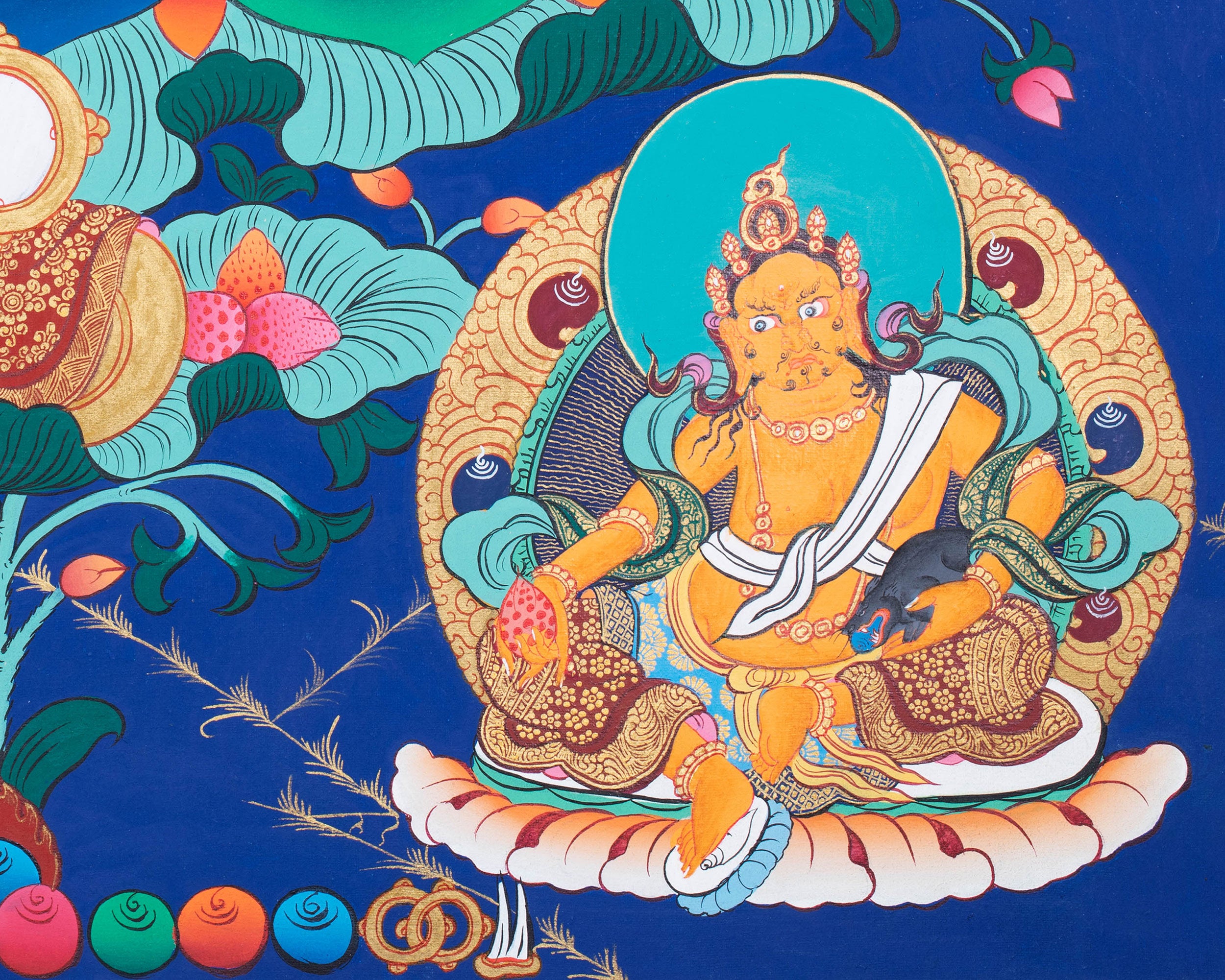 Tibtetan Wrathful Deity | Vajrapani Thangka for Protection and Transformation