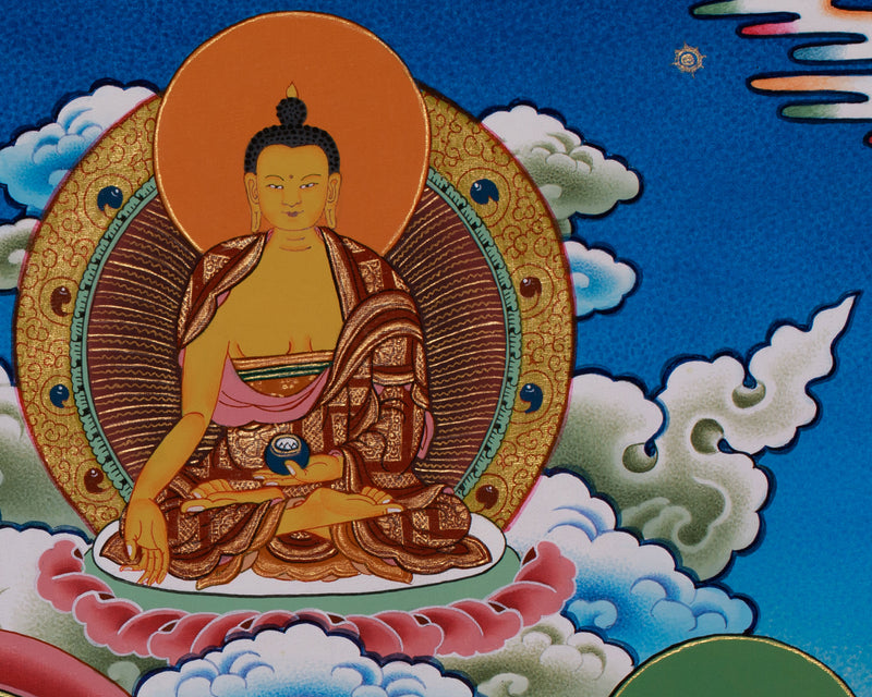 Eight Medicine Buddhas Thangka | Assembly of Healing Deities