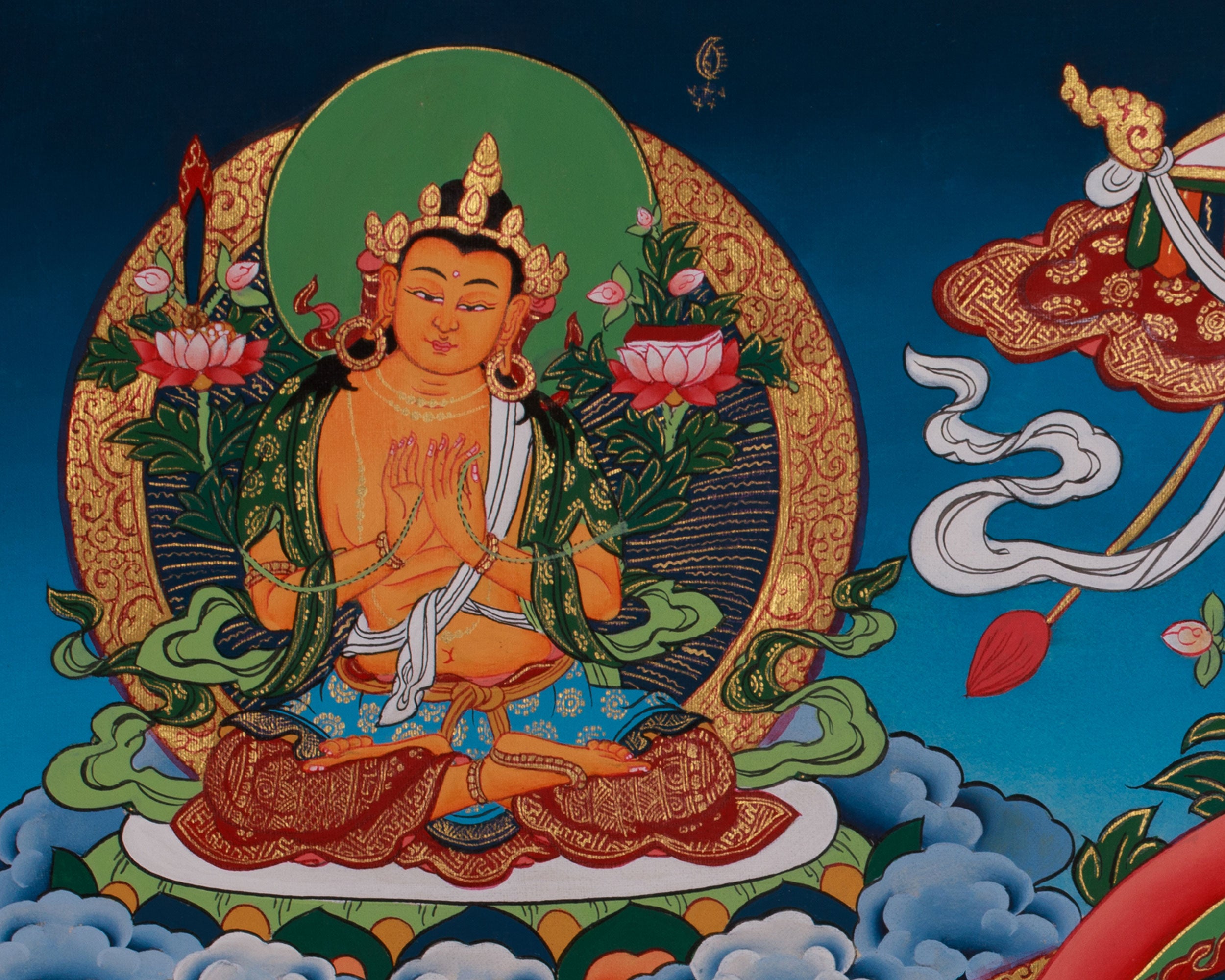Five Manjushri Thangka | Depiction of Wisdom in Five Divine Forms