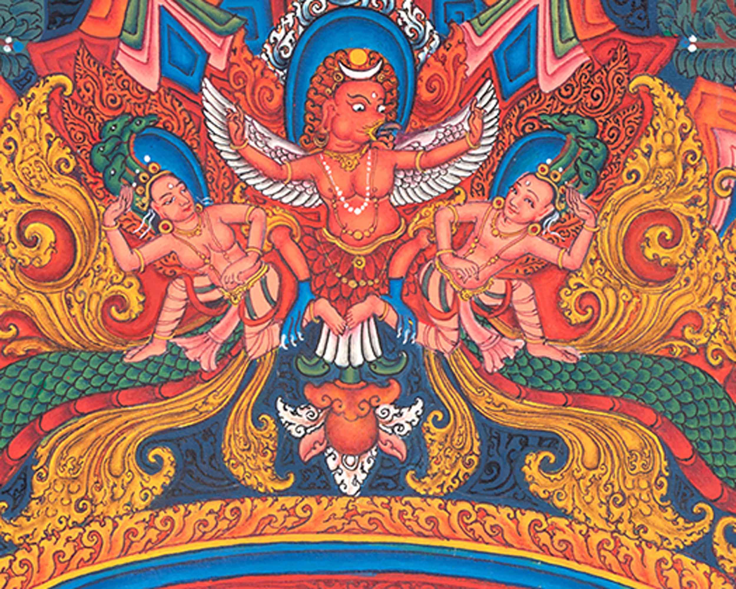 Ganesh Thangka Print | Traditional Tibetan Art