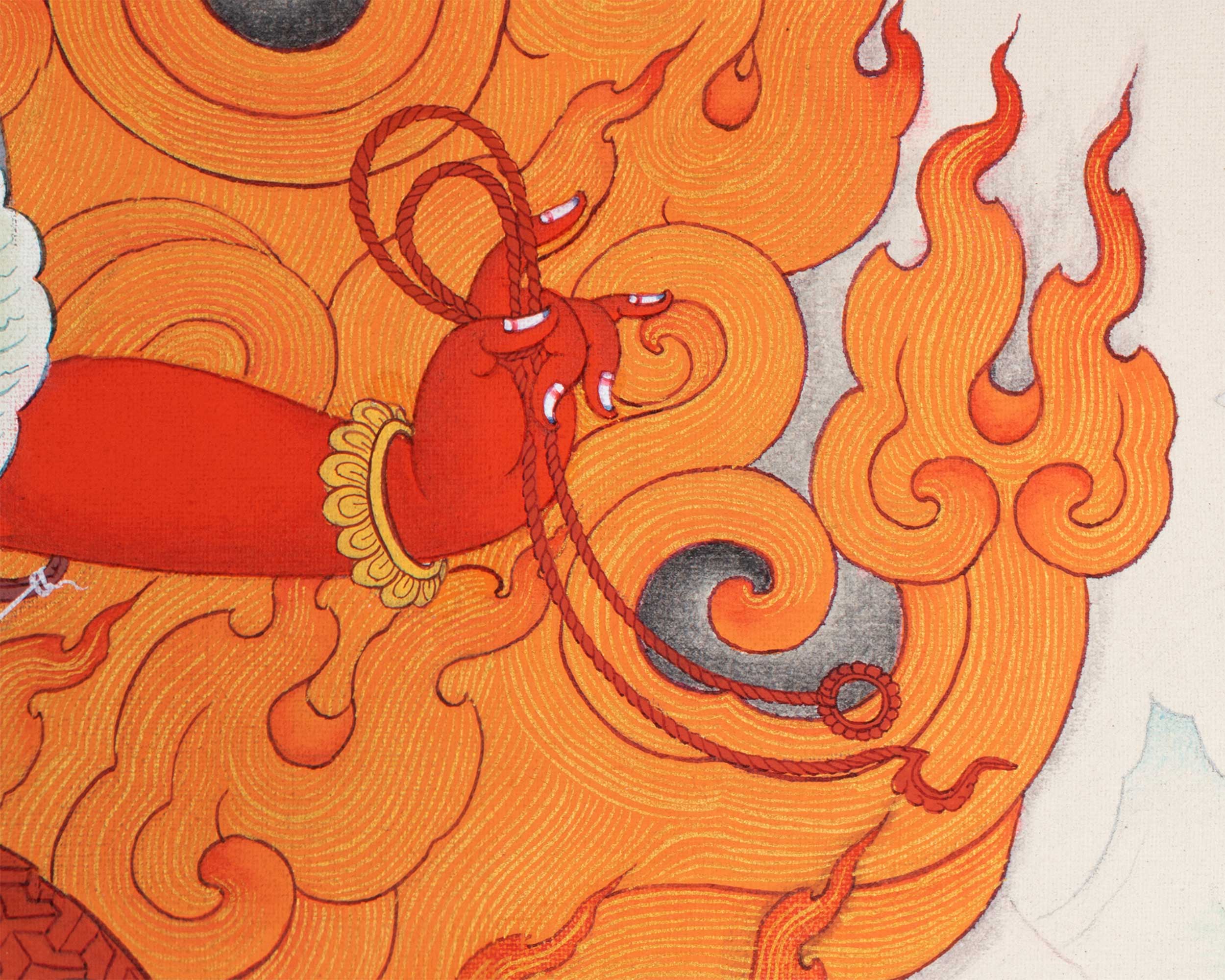 Sonrig Chegha Thangka Print | The Divine Guardian of the Faith | Spiritual Wall Decoration