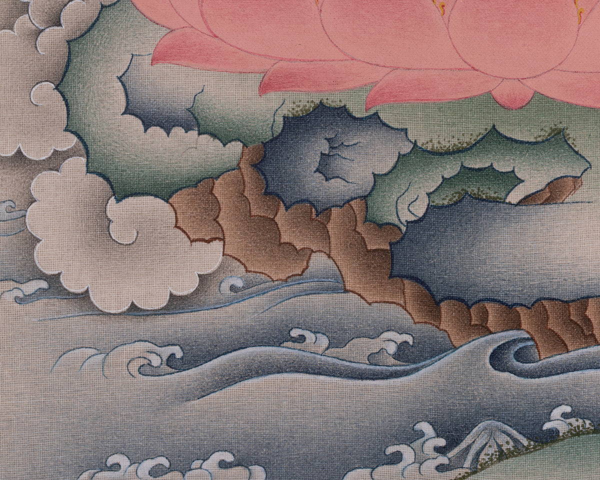 Medicine Buddha Healing Deity Thangka | Bhaishajyaguru Artwork