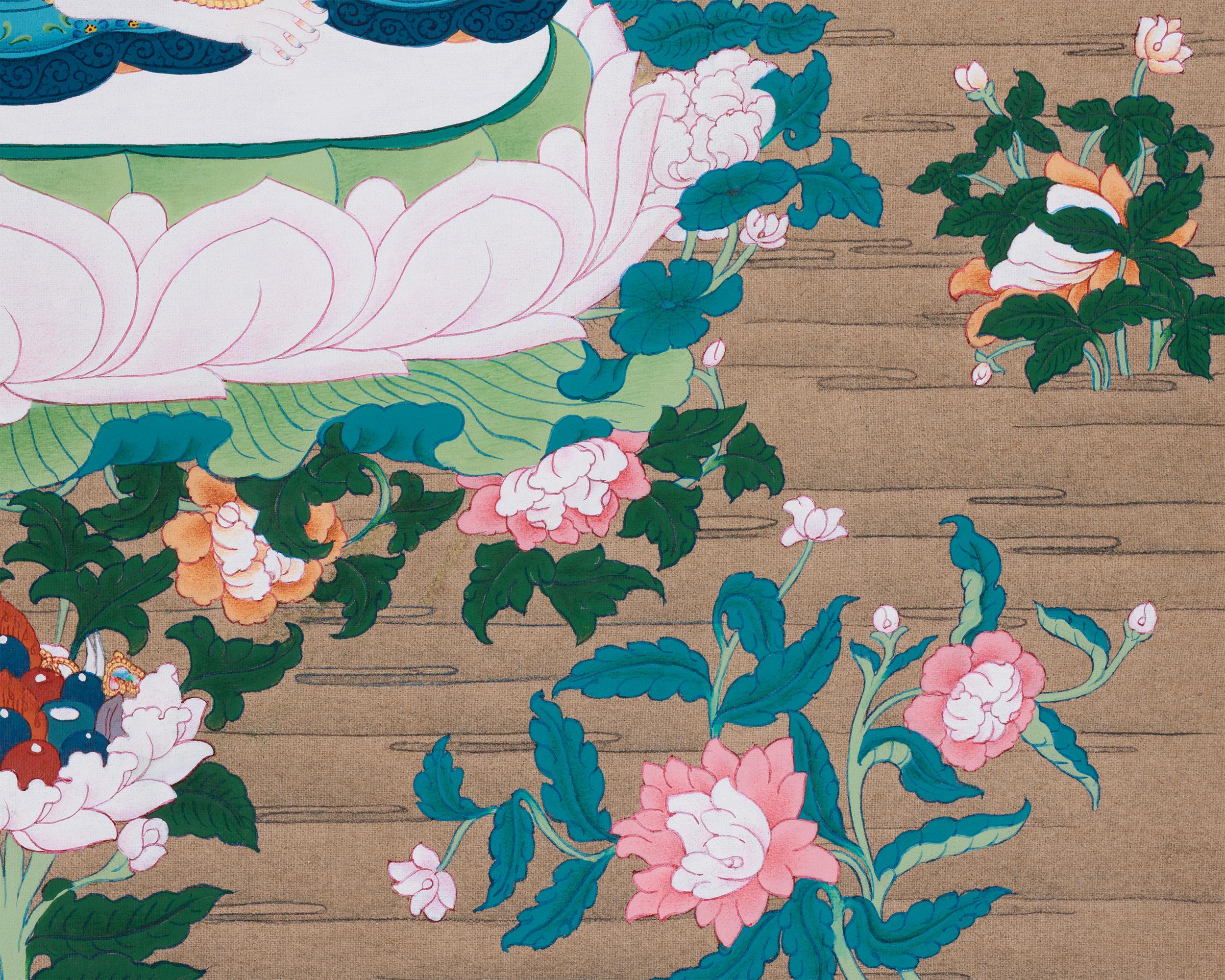 Beautiful Goddess Saraswati Thangka | Divine Embodiment of Learning & Music