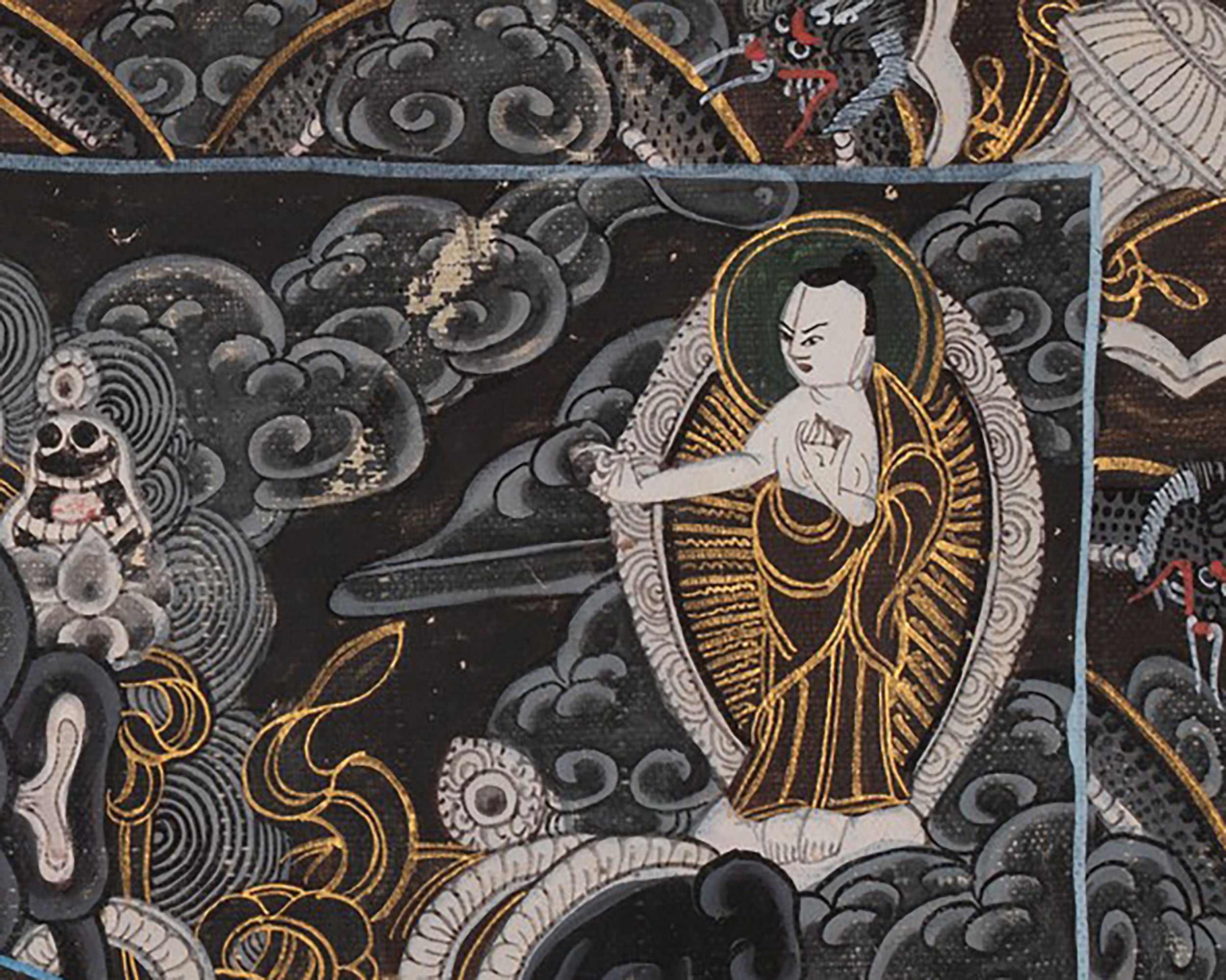 Tibetan Wheel Of Life Thangka | Yoga Meditation Canvas Art
