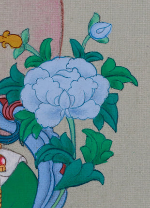 Hand-Painted Tibetan Arya Tara | Embodiment of Compassion and Swift Protection