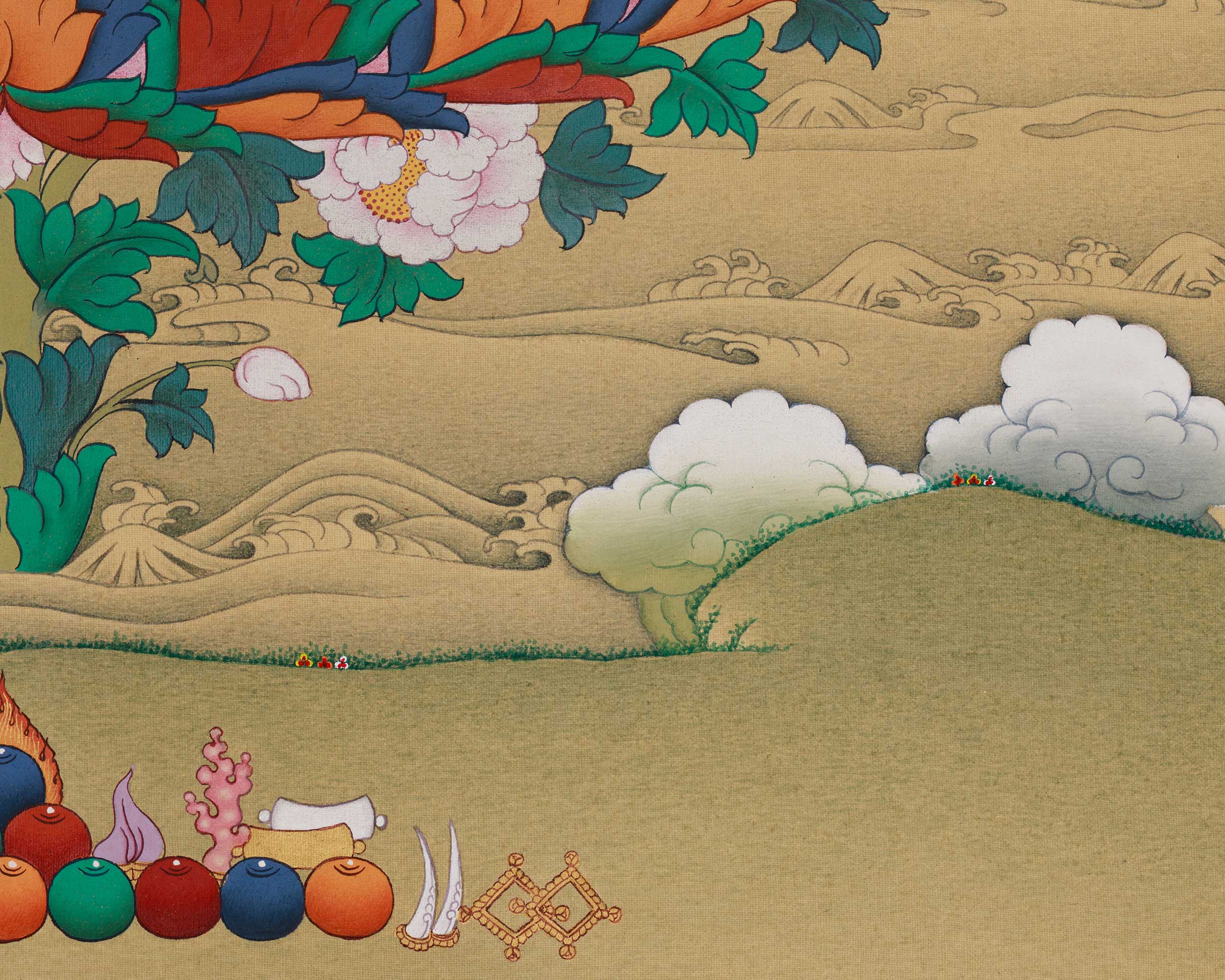 Lotus-Born Master Padmasambhava Thangka | The Tantric Guru of Wisdom and Protection