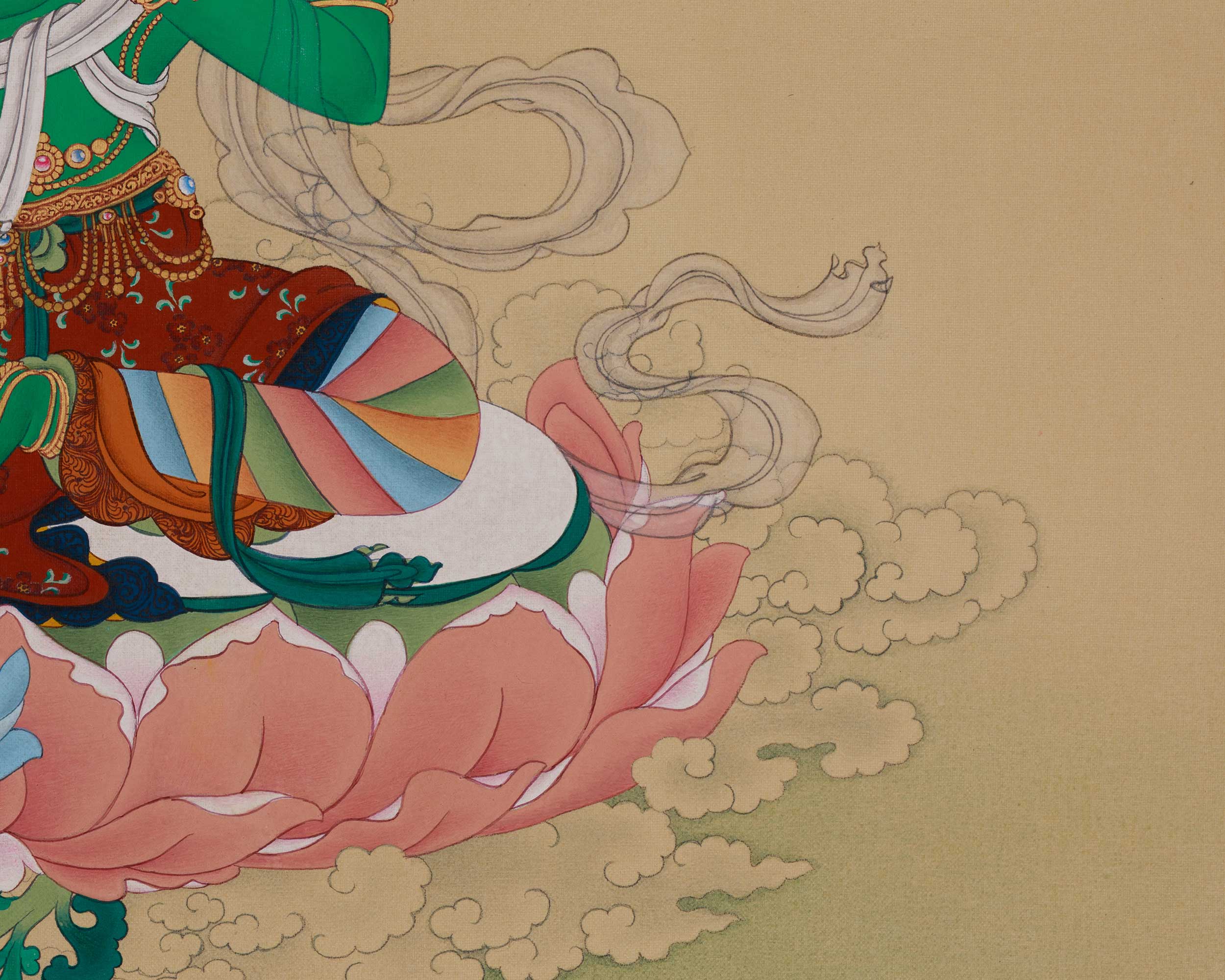 Savior Goddess Green Tara Thangka | The Divine Protector of Compassion and Healing